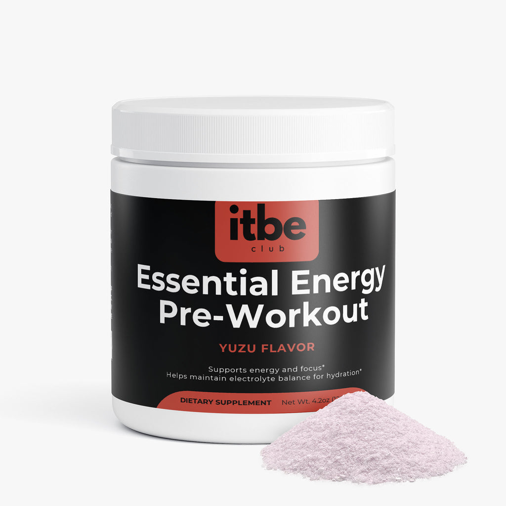 Essential Energy Pre-Workout — Yuzu | Sugar-Free Clean Focus with Caffeine, L-Theanine, Electrolytes & B-Vitamins (120 g)