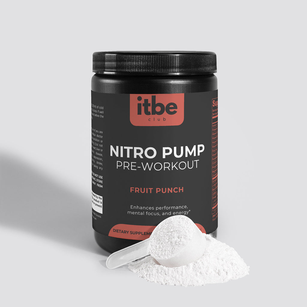 Nitro Pump Pre-Workout Powder — Fruit Punch | Pump, Energy & Endurance with Creatine, AAKG, Beta-Alanine & B-Complex (300 g)