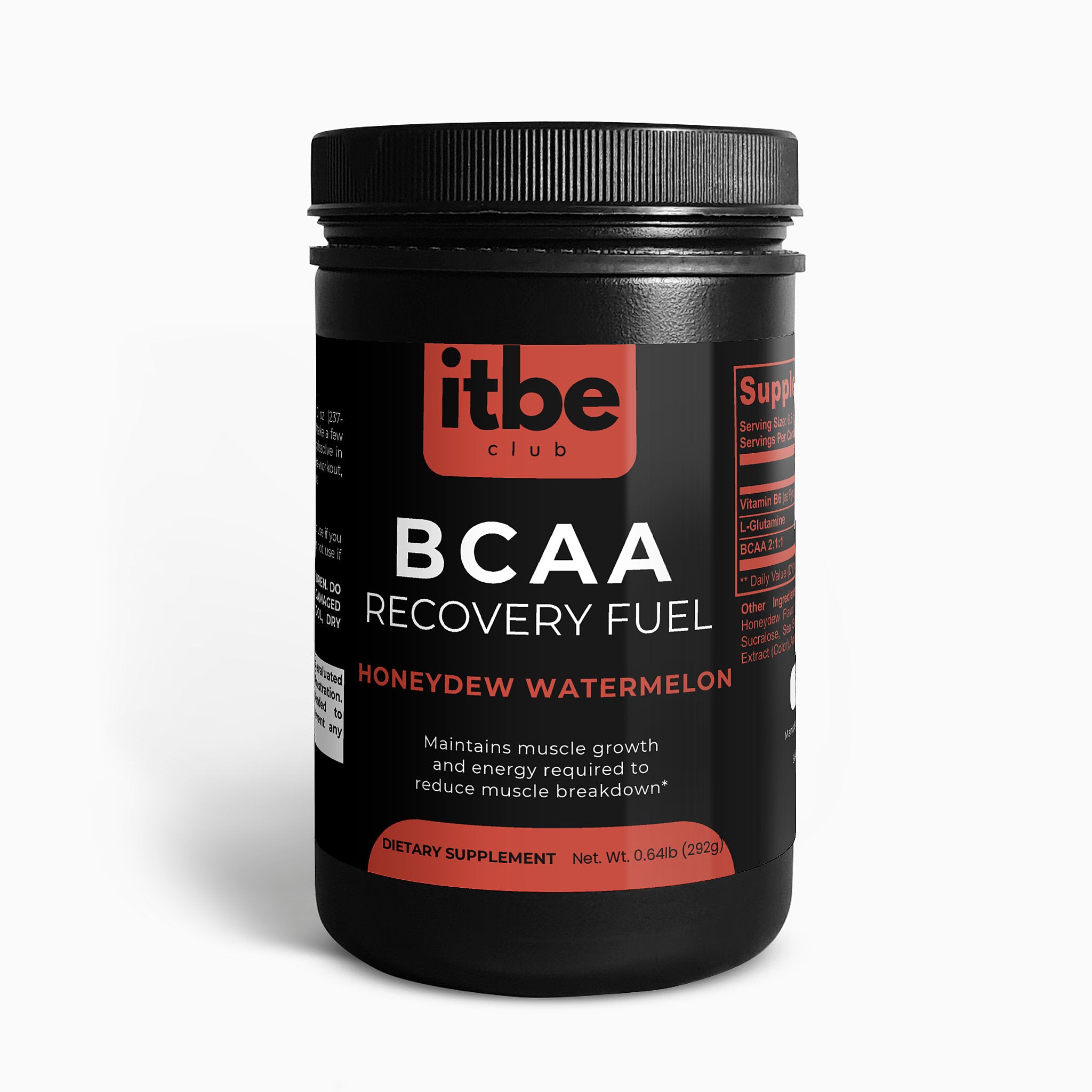 BCAA Recovery Fuel — Honeydew/Watermelon | 5,000 mg BCAAs (2:1:1) + Glutamine for Muscle Repair & Hydration Support (292 g)