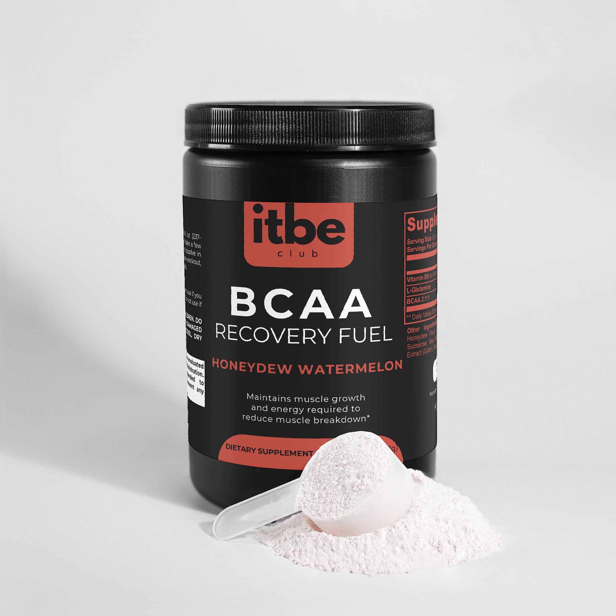 BCAA Recovery Fuel — Honeydew/Watermelon | 5,000 mg BCAAs (2:1:1) + Glutamine for Muscle Repair & Hydration Support (292 g)