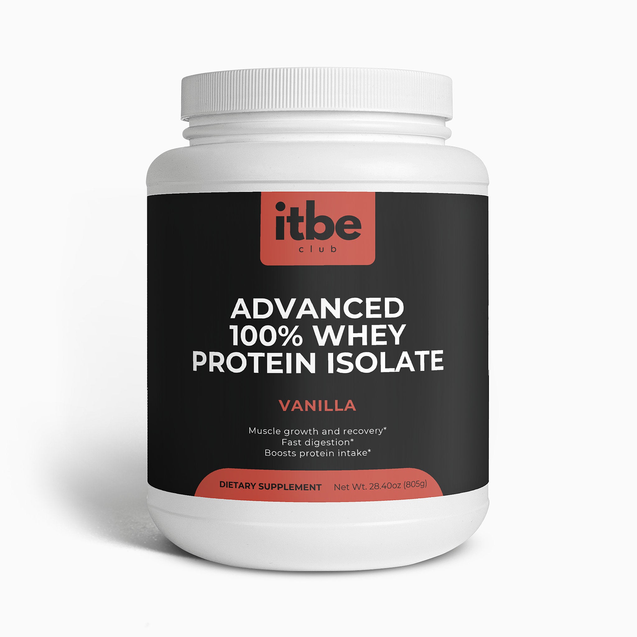 Advanced 100% Whey Protein Isolate — Vanilla | 22g Protein, MCTs & Apple Pectin (28.4 oz)