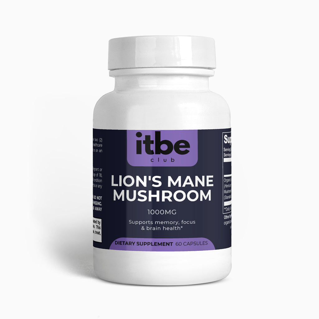 Lion’s Mane Mushroom — For Focus & Mental Clarity — Organic Fruiting Body & Mycelium (40% Polysaccharides) 60 Vegan Capsules