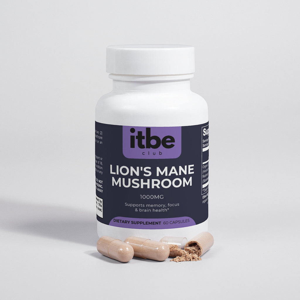 Lion’s Mane Mushroom — For Focus & Mental Clarity — Organic Fruiting Body & Mycelium (40% Polysaccharides) 60 Vegan Capsules