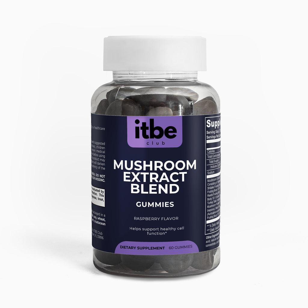Mushroom Extract Blend — 10-Mushroom Complex Gummies (Raspberry, 60 ct)