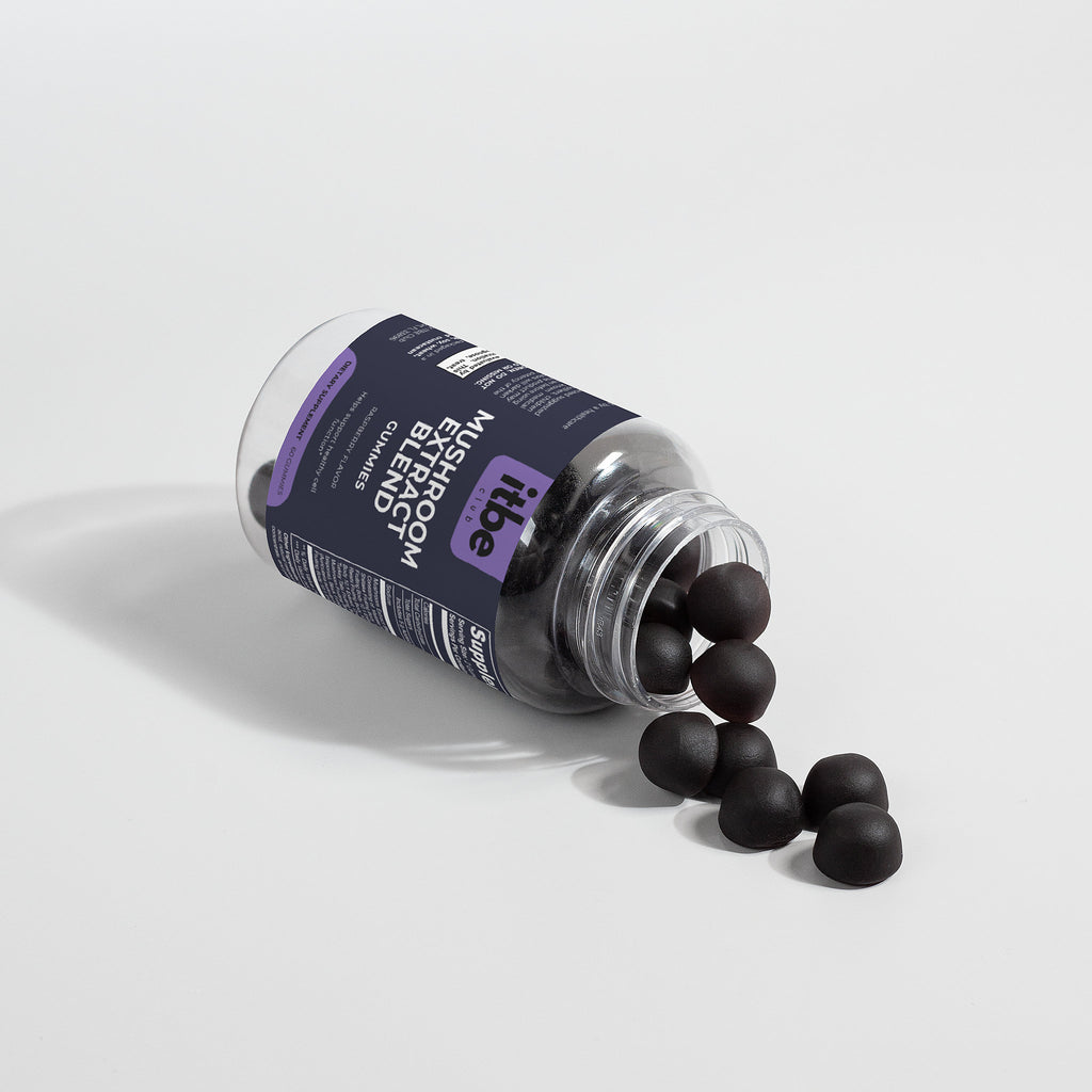 Mushroom Extract Blend — 10-Mushroom Complex Gummies (Raspberry, 60 ct)
