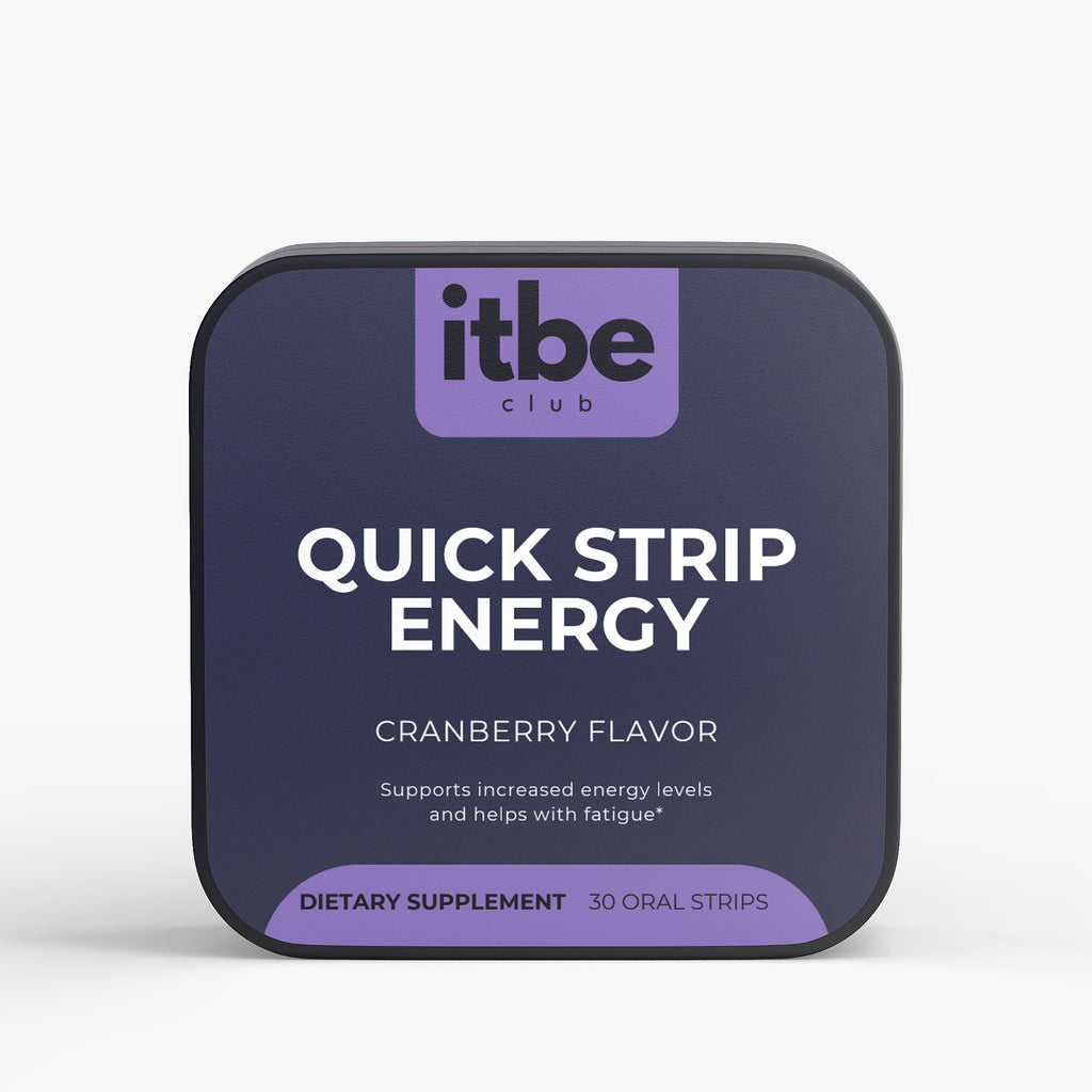 Quick Strip Energy — Green Tea Caffeine + L-Theanine, B12 | Fast-Dissolving Oral Strips (30 ct)