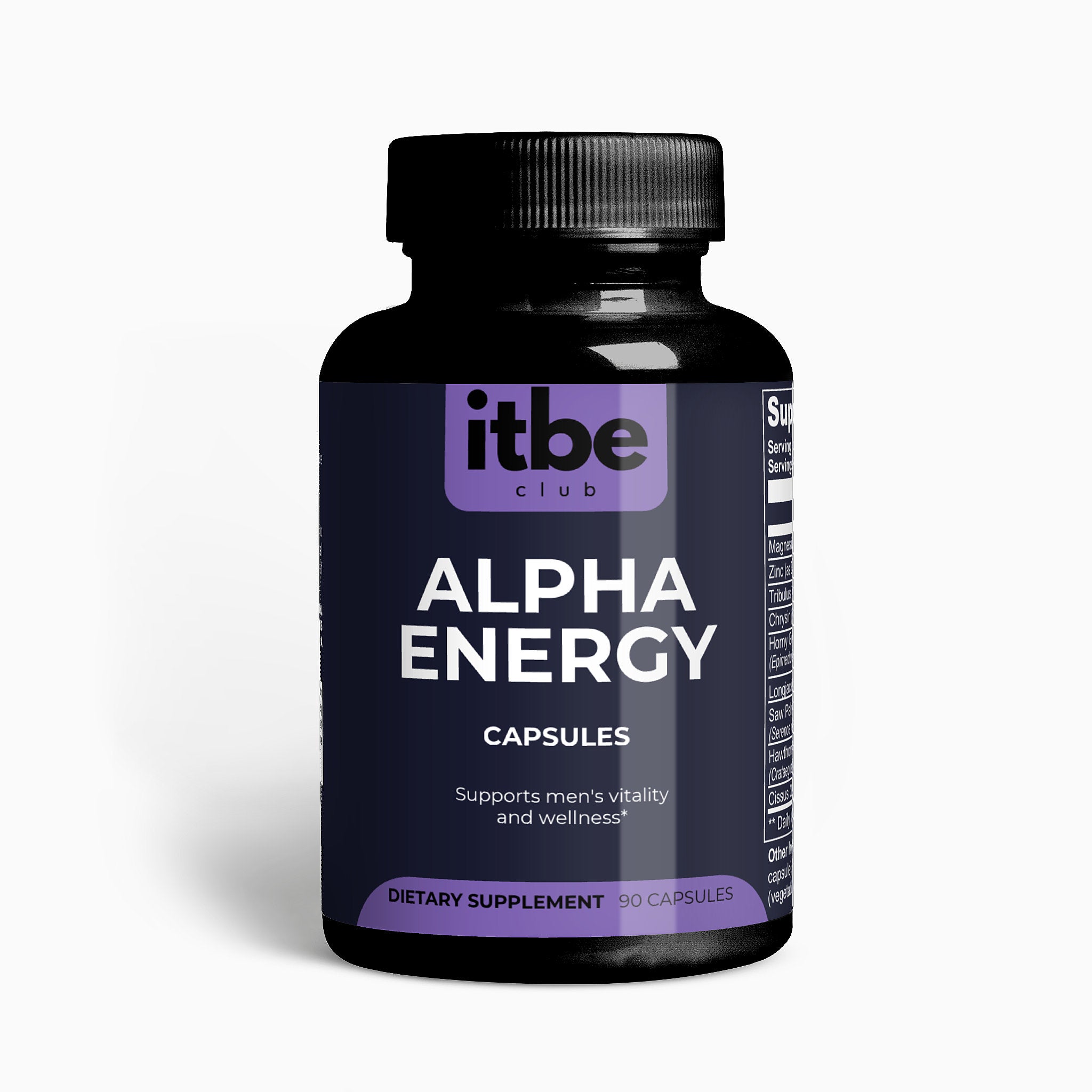 Alpha Energy — Men’s Vitality Formula with Zinc, Magnesium, Tribulus & Longjack (90 caps)