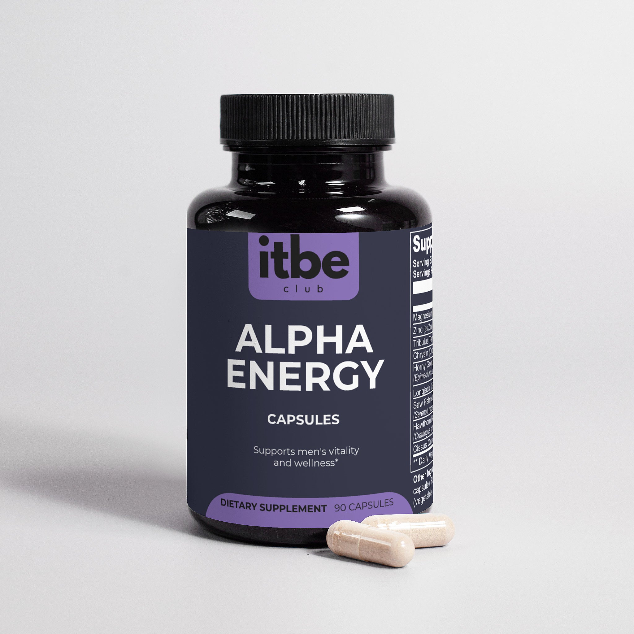 Alpha Energy — Men’s Vitality Formula with Zinc, Magnesium, Tribulus & Longjack (90 caps)