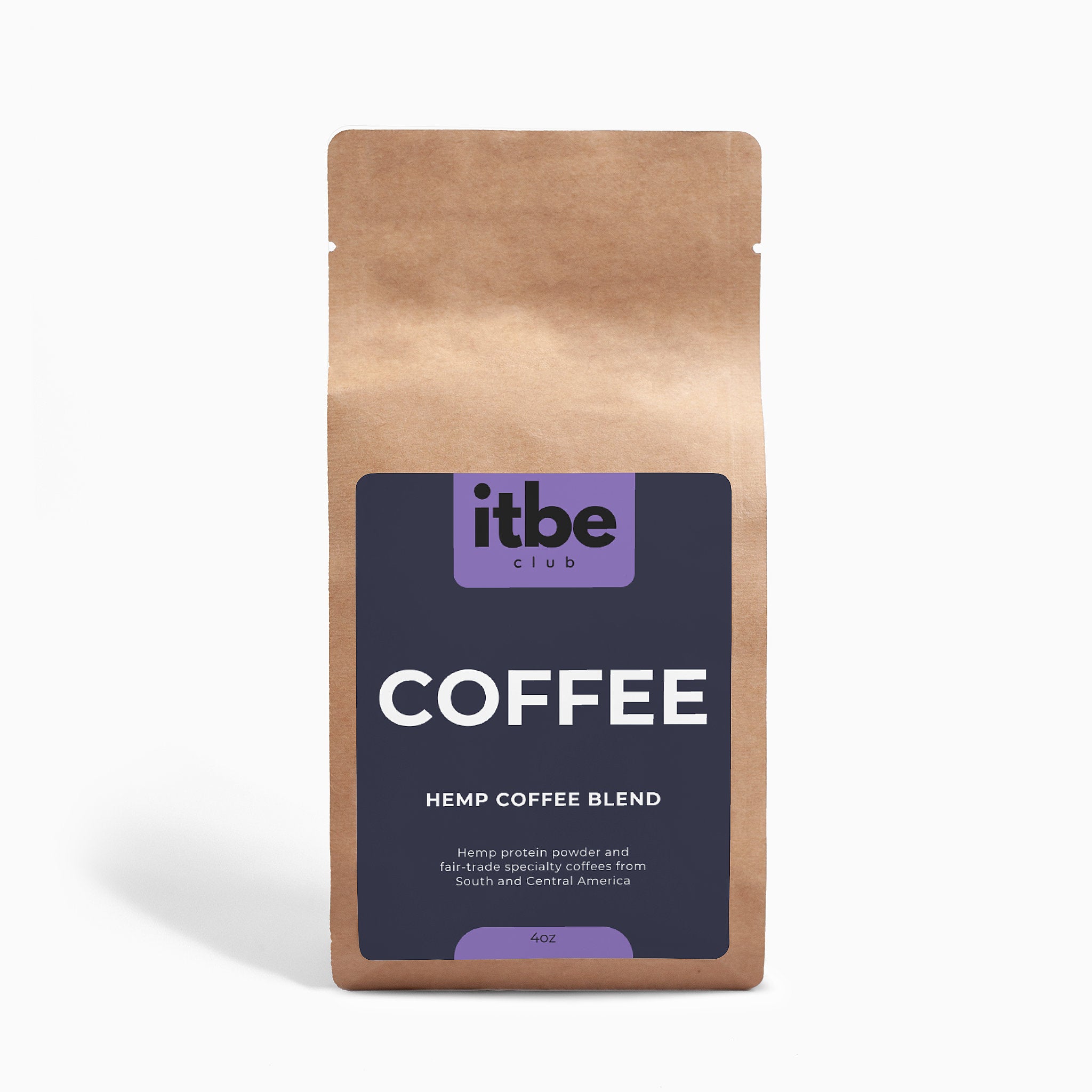 Hemp Coffee Blend — Medium Roast, Fair-Trade Arabica + Hemp Protein (4 oz)