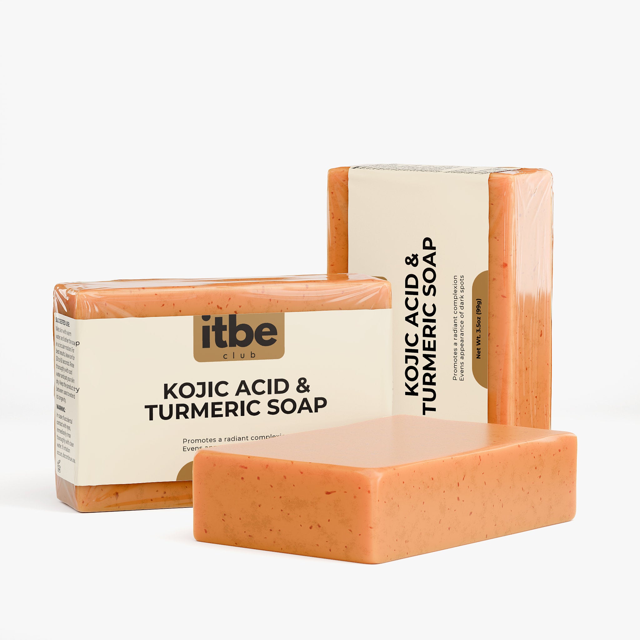 Kojic Acid & Turmeric Soap Bar — Brightening Cleanse with Coconut Oil, Shea & Mango Butter