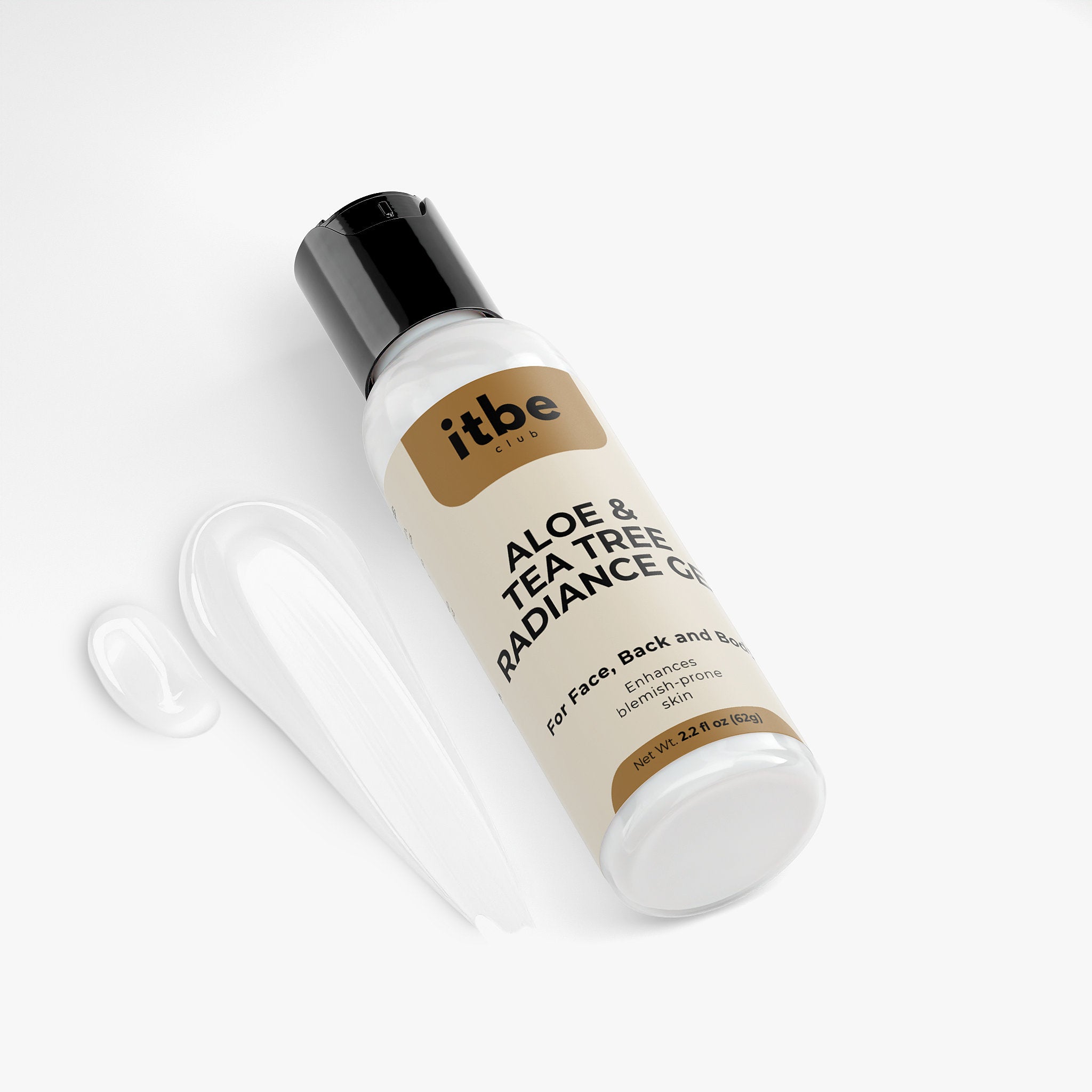 Aloe & Tea Tree Radiance Gel — Calming, Blemish-Focused Hydration with Cucumber & Black Willow Bark (2.2 fl oz)