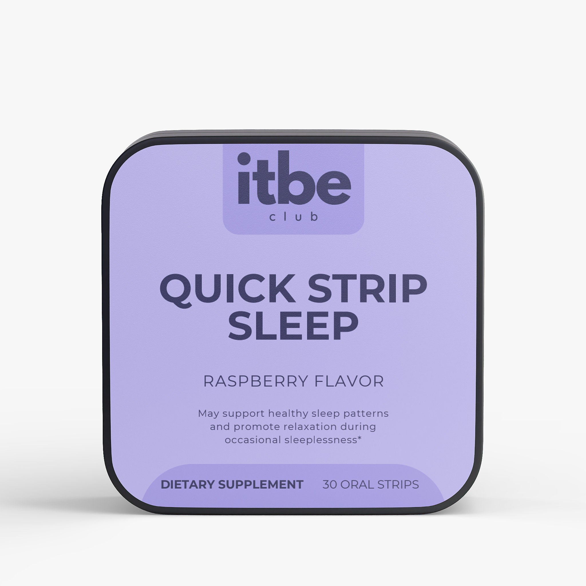 Quick Strip Sleep — Fast-Dissolving Raspberry Sleep Strips with Valerian, Lavender, Chamomile, Hibiscus & Melatonin (30 Strips)