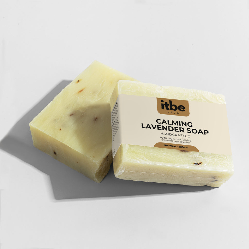 Calming Lavender Soap — Pure Lavender Essential Oil & Buds | Moisturizing Organic Oils, Sensitive-Skin Friendly (4 oz)