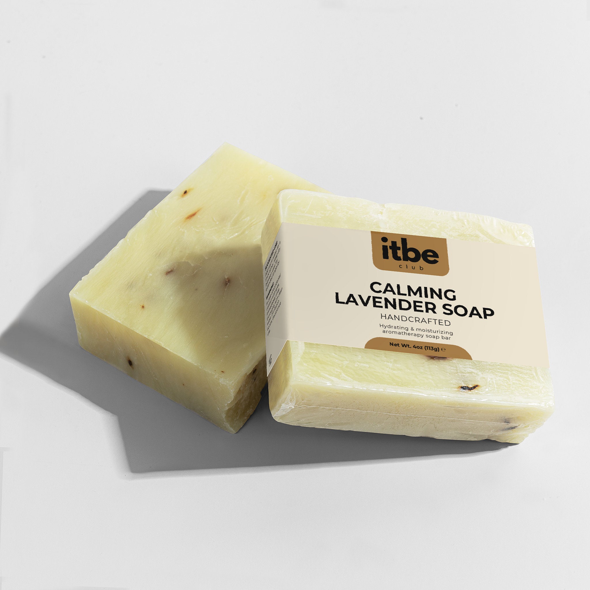 Calming Lavender Soap — Pure Lavender Essential Oil & Buds | Moisturizing Organic Oils, Sensitive-Skin Friendly (4 oz)