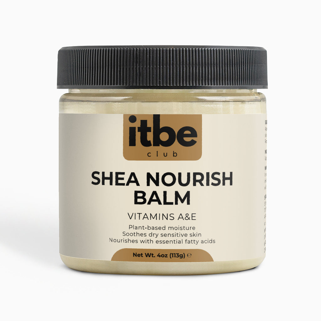 Shea Nourish Balm — Organic Raw Shea Butter | Unrefined, Vegan, Cruelty-Free Moisture for Face, Body & Hair (4 oz)