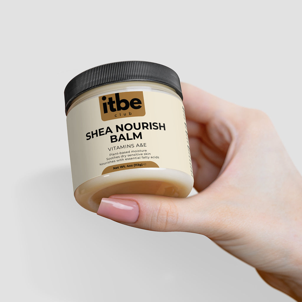 Shea Nourish Balm — Organic Raw Shea Butter | Unrefined, Vegan, Cruelty-Free Moisture for Face, Body & Hair (4 oz)