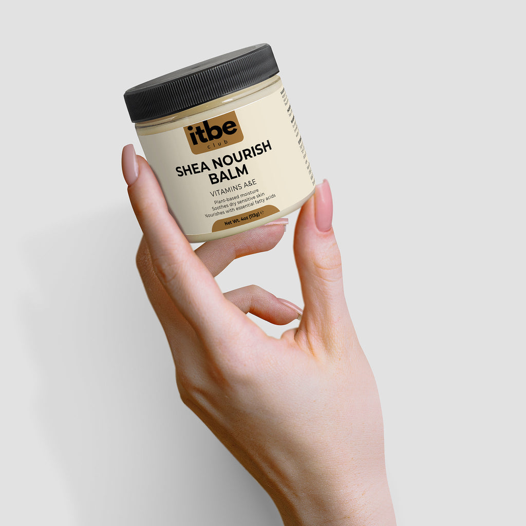 Shea Nourish Balm — Organic Raw Shea Butter | Unrefined, Vegan, Cruelty-Free Moisture for Face, Body & Hair (4 oz)