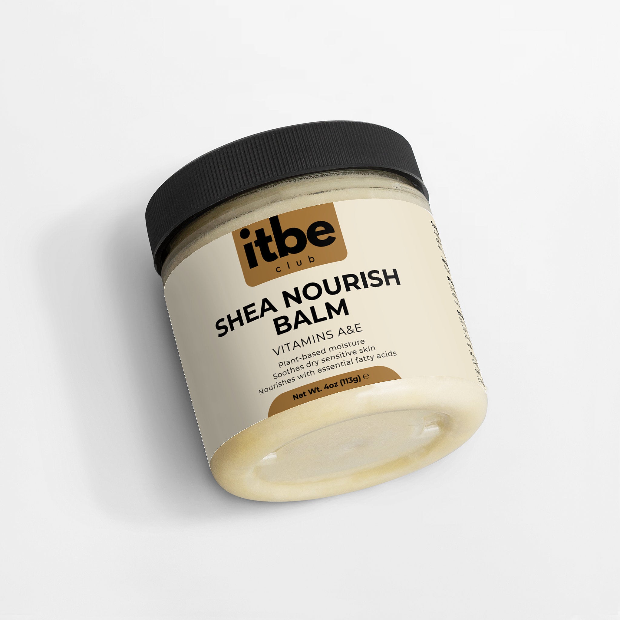 Shea Nourish Balm — Organic Raw Shea Butter | Unrefined, Vegan, Cruelty-Free Moisture for Face, Body & Hair (4 oz)