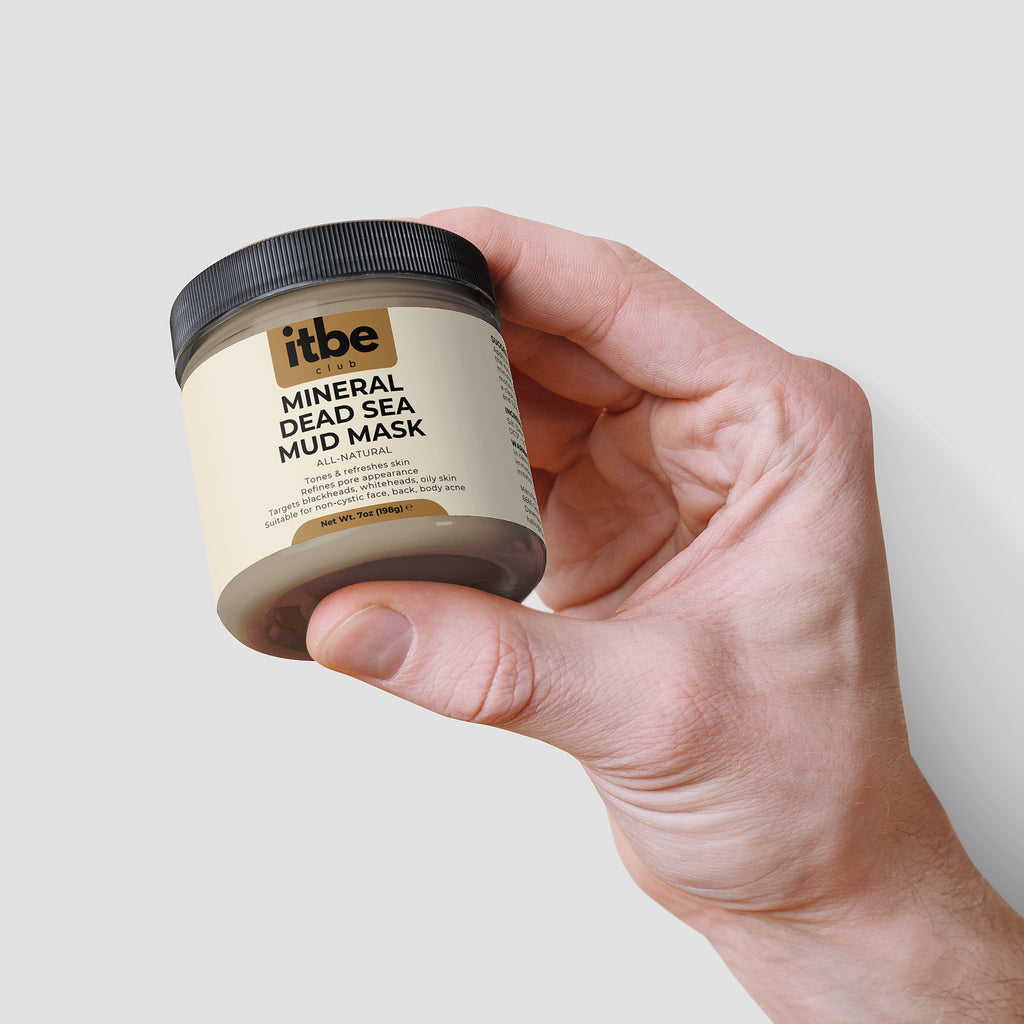 Mineral Dead Sea Mud Mask — Pure Dead Sea Silt & Water | Mineral-Rich Purifying, Pore-Refining Face/Body Mask (7 oz)