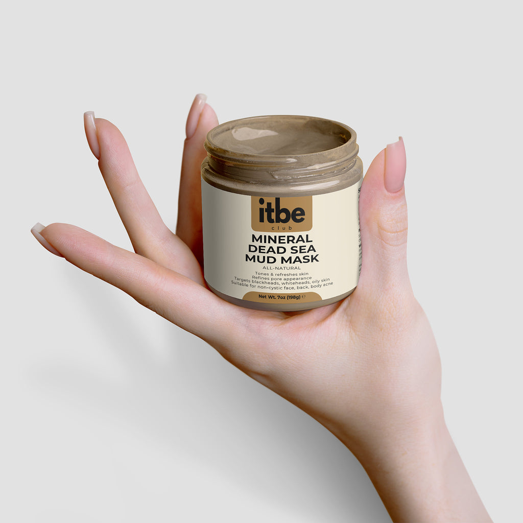Mineral Dead Sea Mud Mask — Pure Dead Sea Silt & Water | Mineral-Rich Purifying, Pore-Refining Face/Body Mask (7 oz)