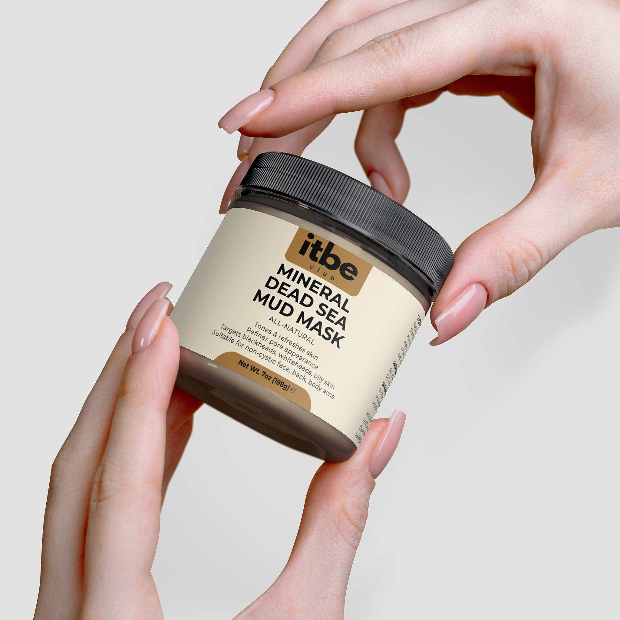 Mineral Dead Sea Mud Mask — Pure Dead Sea Silt & Water | Mineral-Rich Purifying, Pore-Refining Face/Body Mask (7 oz)