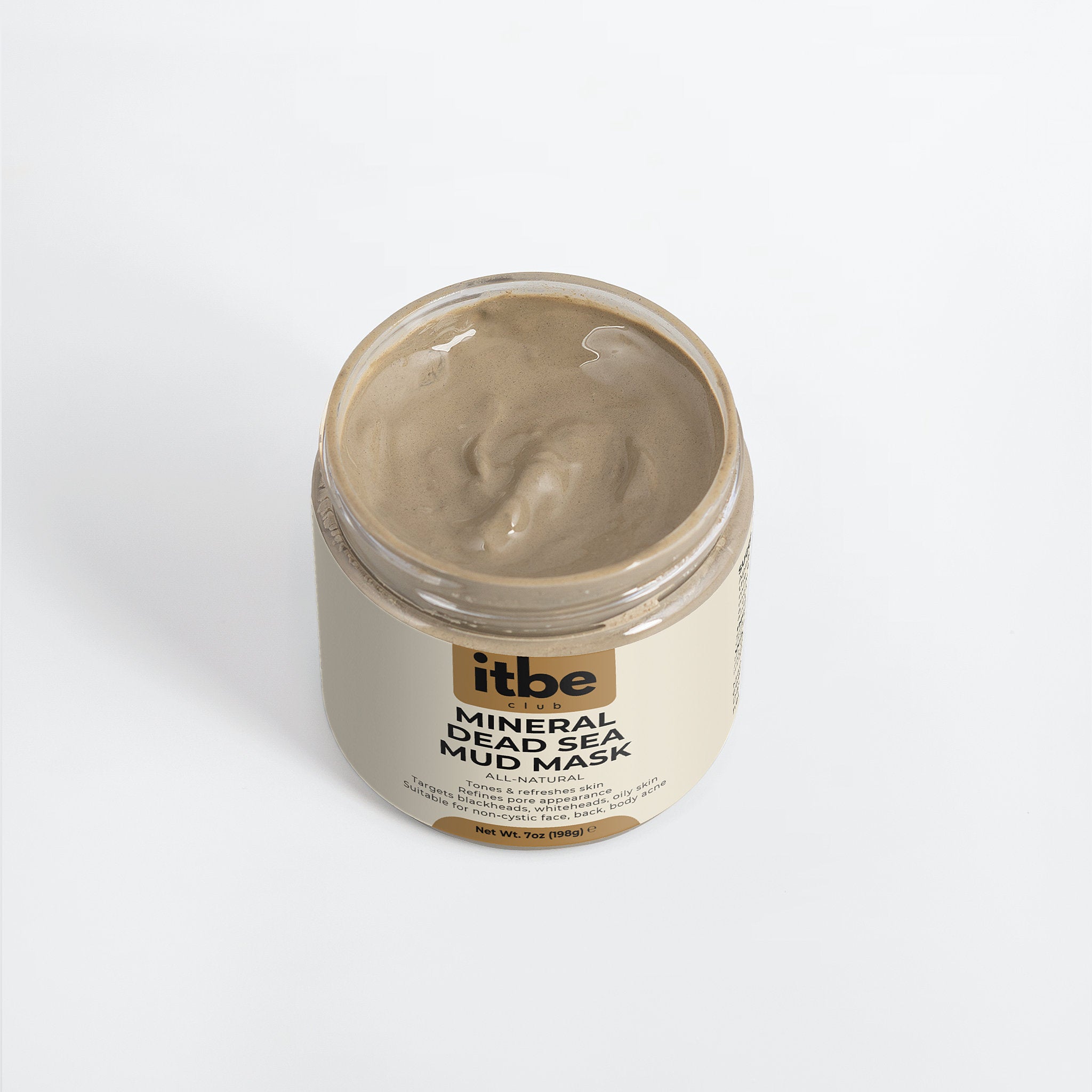 Mineral Dead Sea Mud Mask — Pure Dead Sea Silt & Water | Mineral-Rich Purifying, Pore-Refining Face/Body Mask (7 oz)