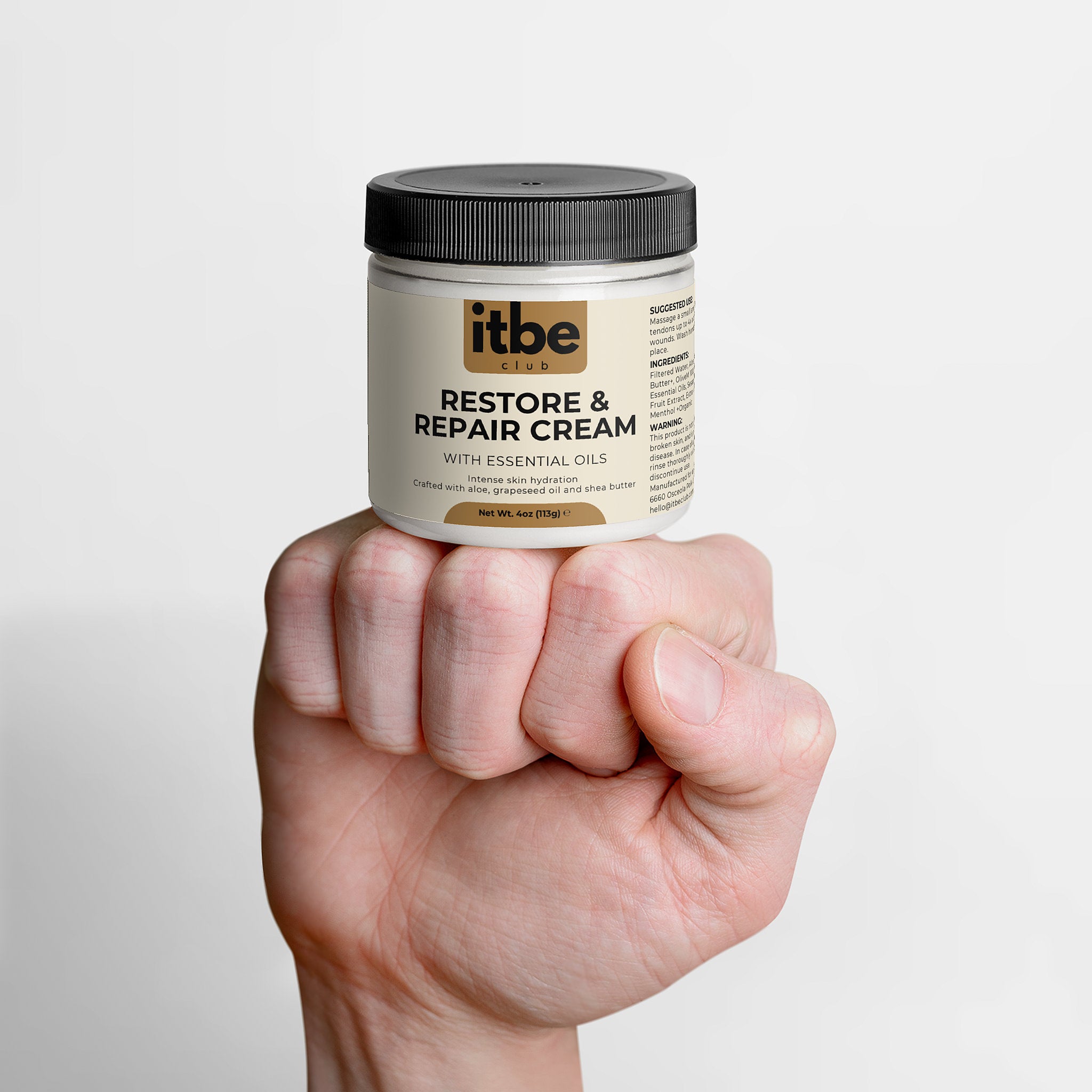 Recovery Cream — Aloe, Shea Butter & Menthol | Silky Hydration, Relaxing Botanical Comfort (4 oz)