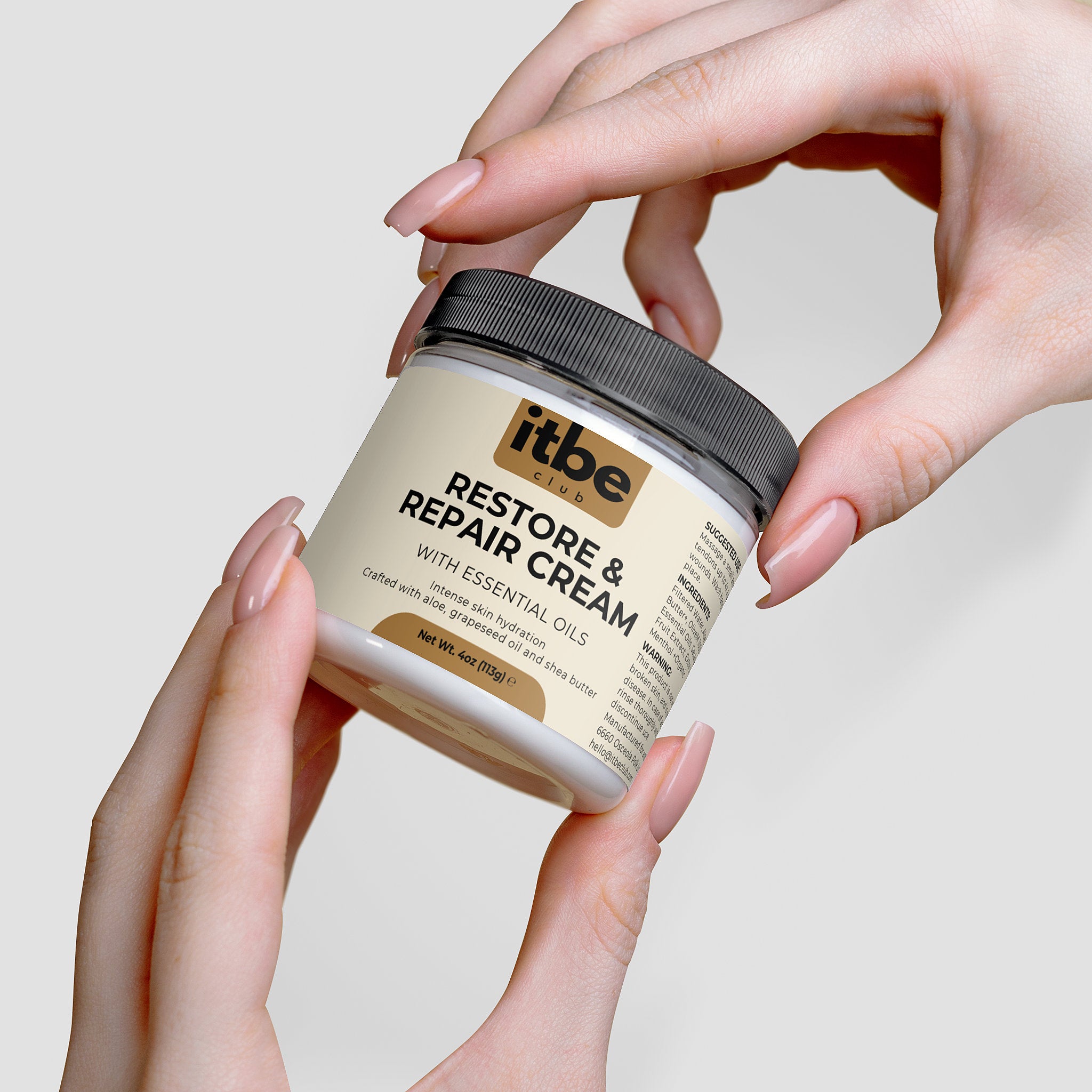 Recovery Cream — Aloe, Shea Butter & Menthol | Silky Hydration, Relaxing Botanical Comfort (4 oz)