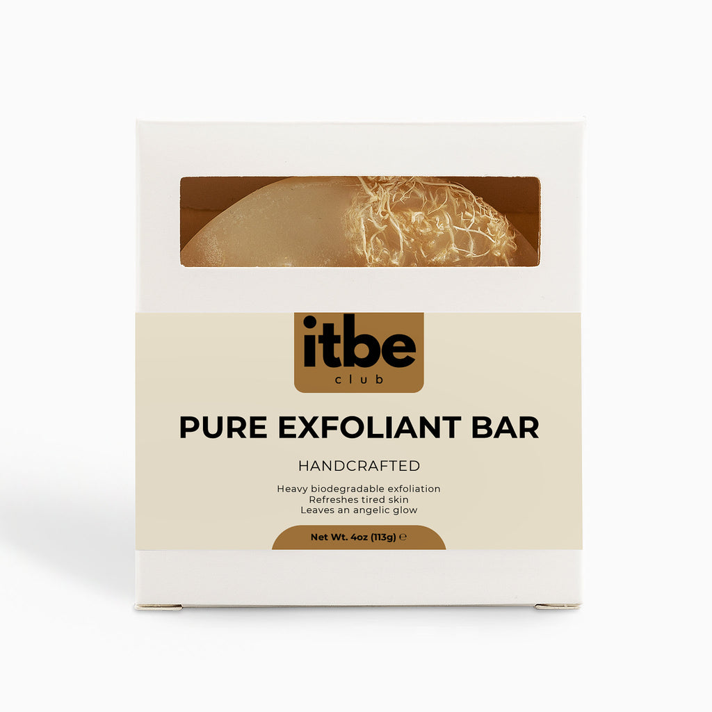 Handmade Exfoliating Hemp & Luffa Bar — Minty Tea Tree, Biodegradable Scrub | Pre-Tan Prep, Revives Tired Skin (4 oz)