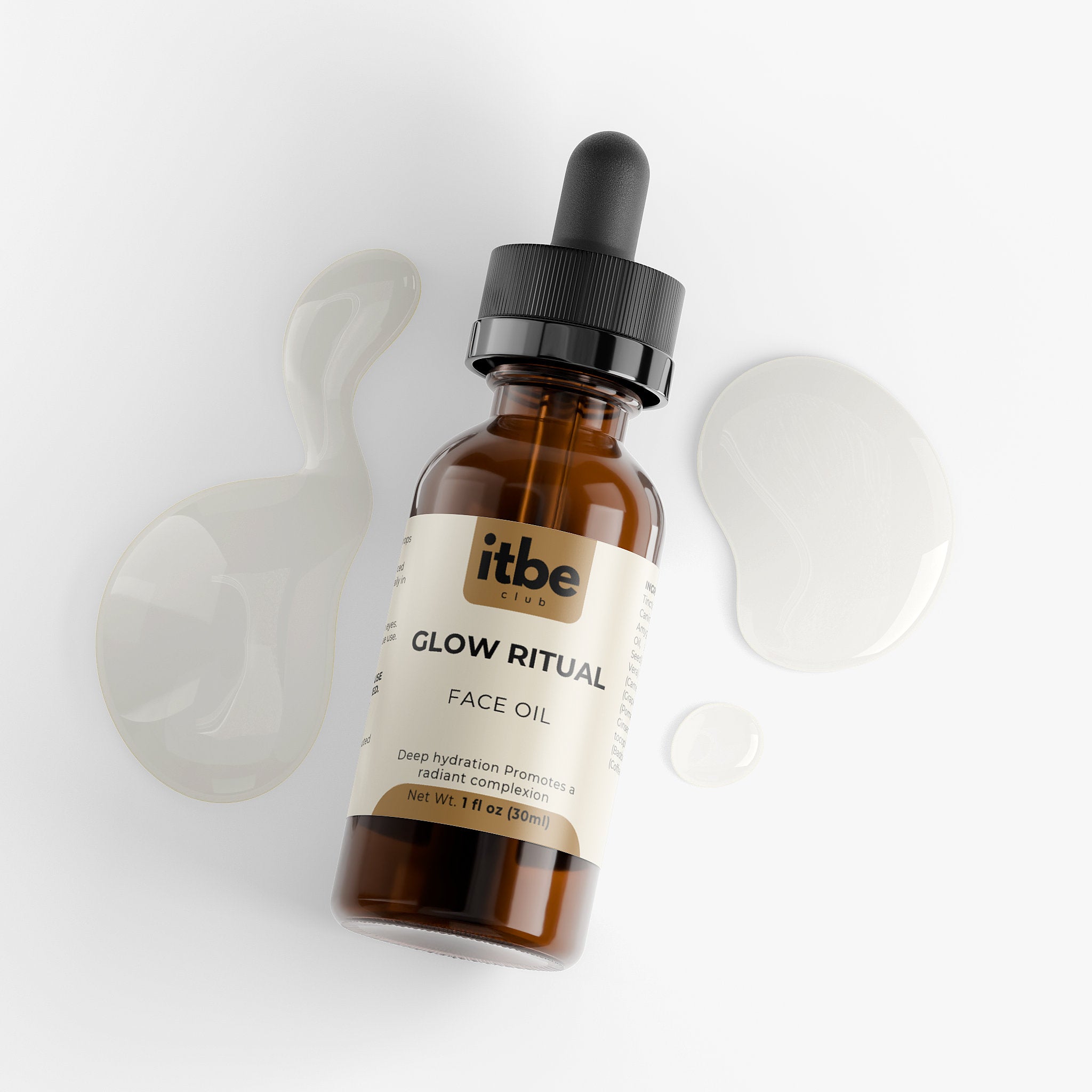 Glow Ritual Face Oil — Rosehip, Camellia & Grapeseed | Radiance, Elasticity & Gua Sha Glide (1 fl oz)