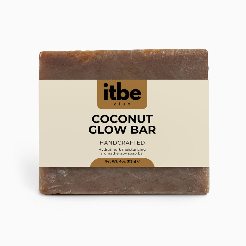 Coconut Glow Bar Soap — Tropical Coconut, Shea Butter & Organic Oils | Gentle, Hydrating Cleanse (4 oz)