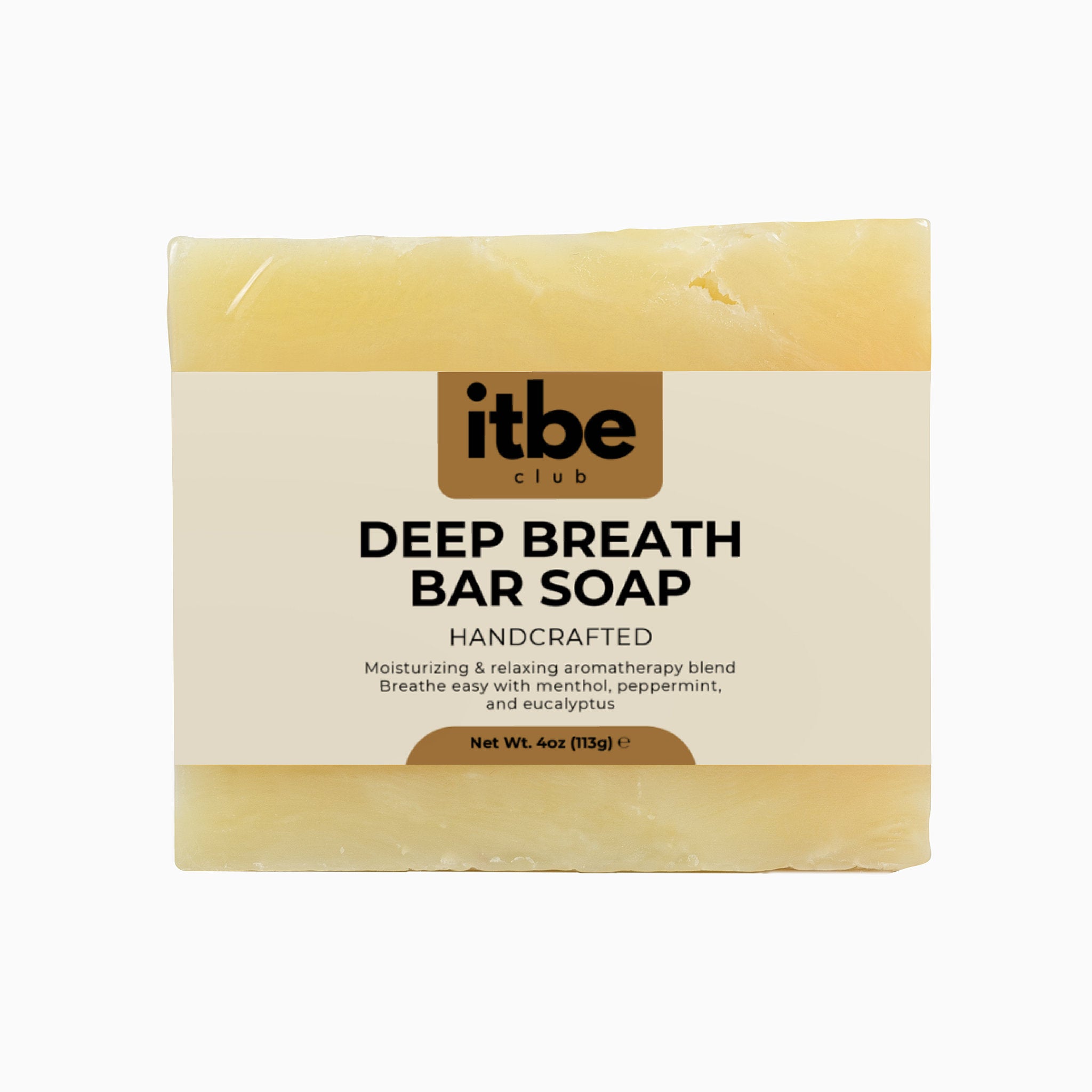 Deep Breath Bar Soap — Eucalyptus, Peppermint & Eucalyptus Aromatherapy | Moisturizing Organic Oils (4 oz)