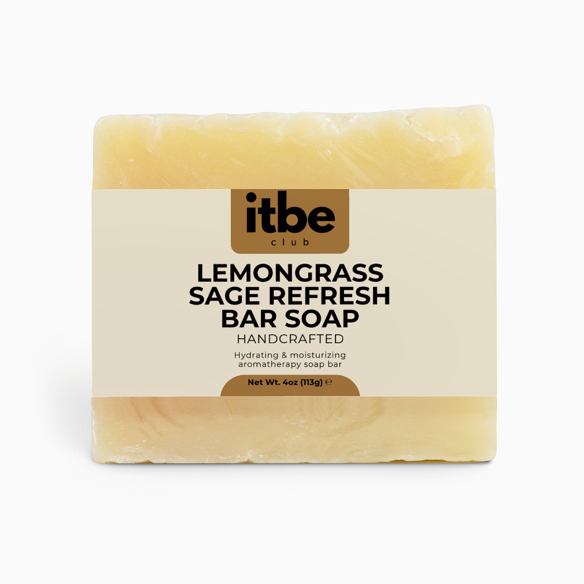 Lemongrass Sage Refresh Bar — Lemongrass & Sage Soap | Gentle, Moisture-Respecting Cleanse for Sensitive Skin (4 oz)