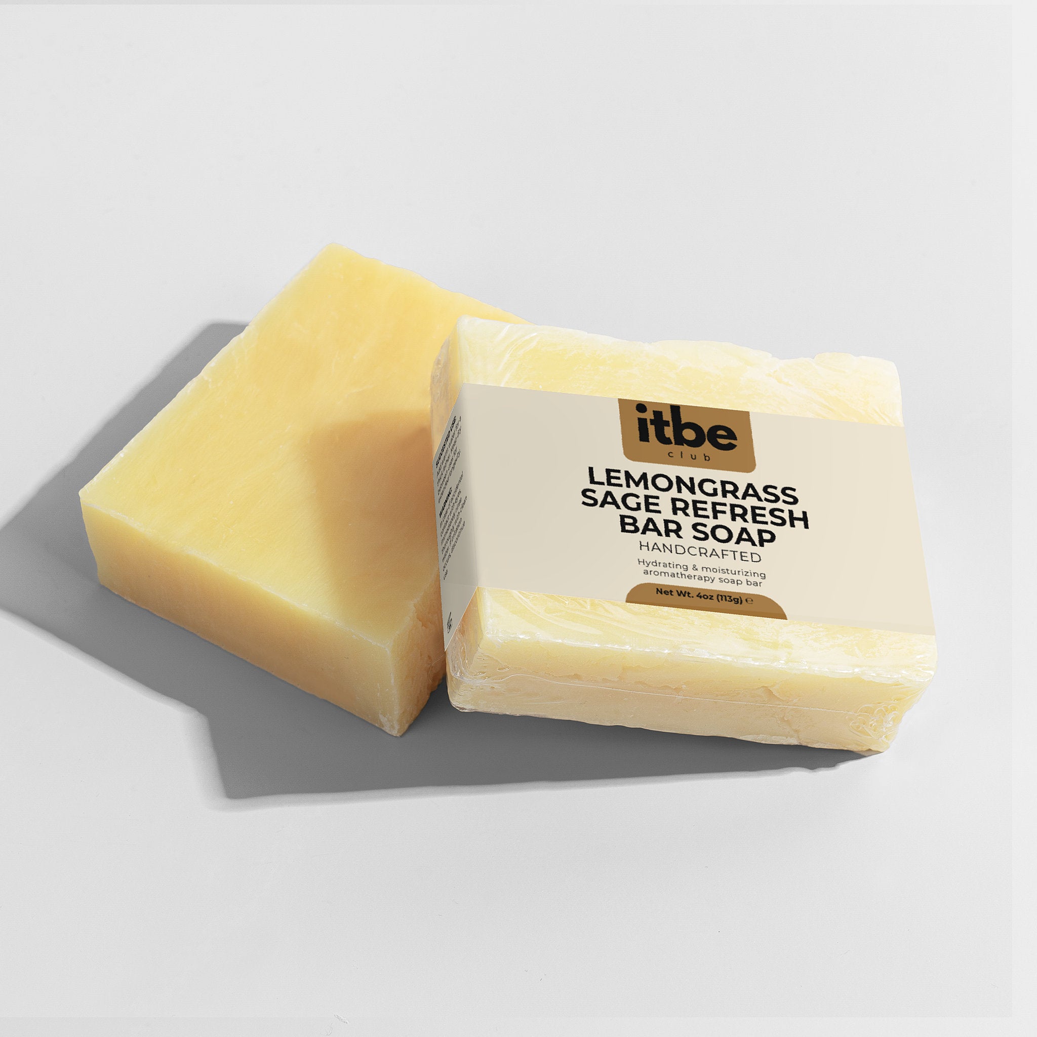 Lemongrass Sage Refresh Bar — Lemongrass & Sage Soap | Gentle, Moisture-Respecting Cleanse for Sensitive Skin (4 oz)