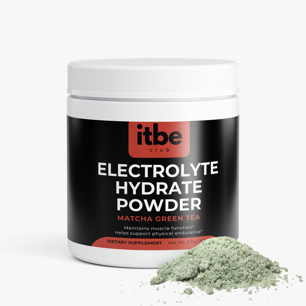 Electrolyte Hydrate Powder — Matcha Green Tea | Sugar-Free, Caffeine-Free Hydration with Electrolytes & B-Vitamins (162 g)