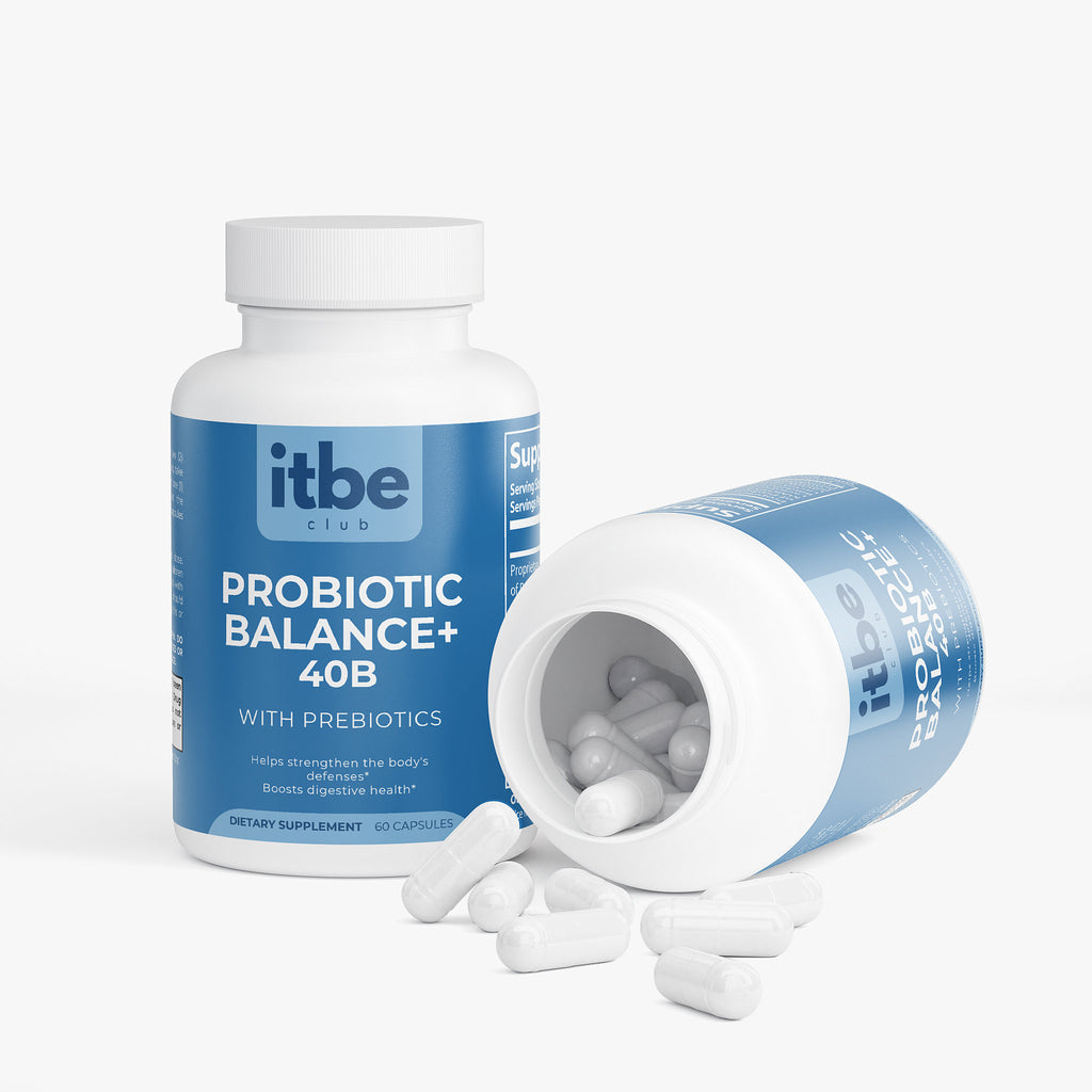 Probiotic Balance+ 40B — 40 Billion with Prebiotics — 4-Strain Daily Gut Support with MAKTREK® Bi-Pass Technology (60 Capsules)