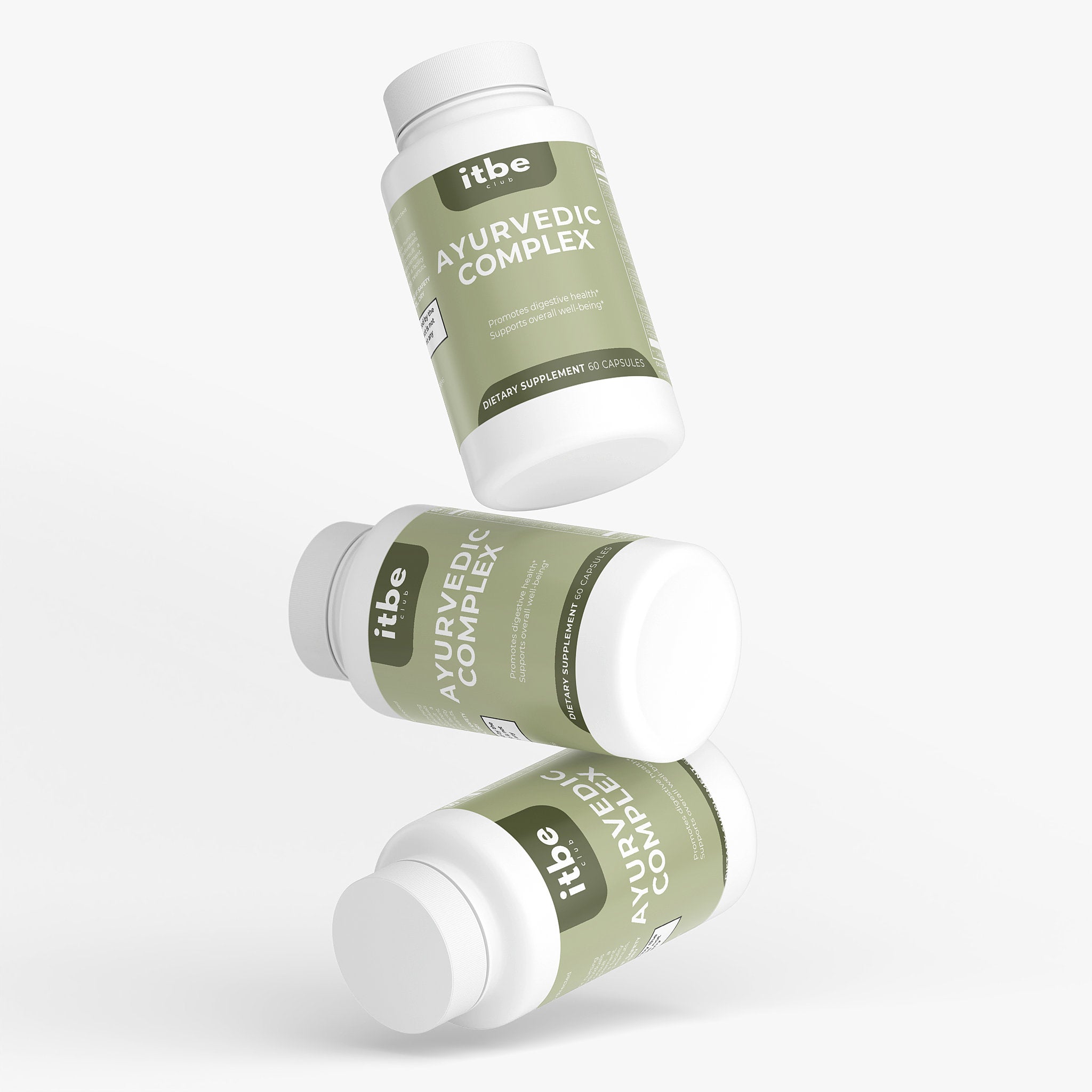 Ayurvedic Complex — Ashwagandha, Turmeric & Holy Basil | Adaptogenic + Digestive Herb Blend (60 Capsules)