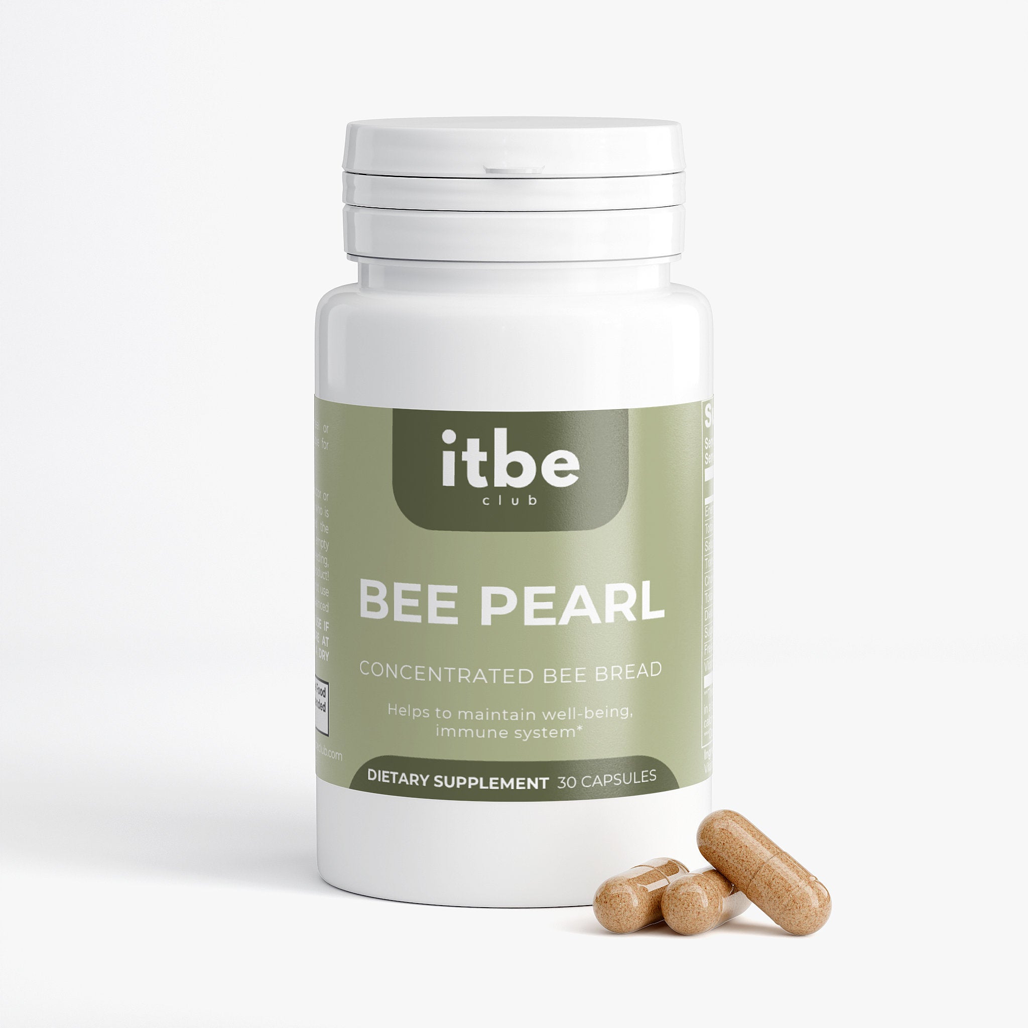 Bee Pearl — Bee Bread Extract with Vitamin C | Daily Nutrient & Antioxidant Support (30 Capsules)