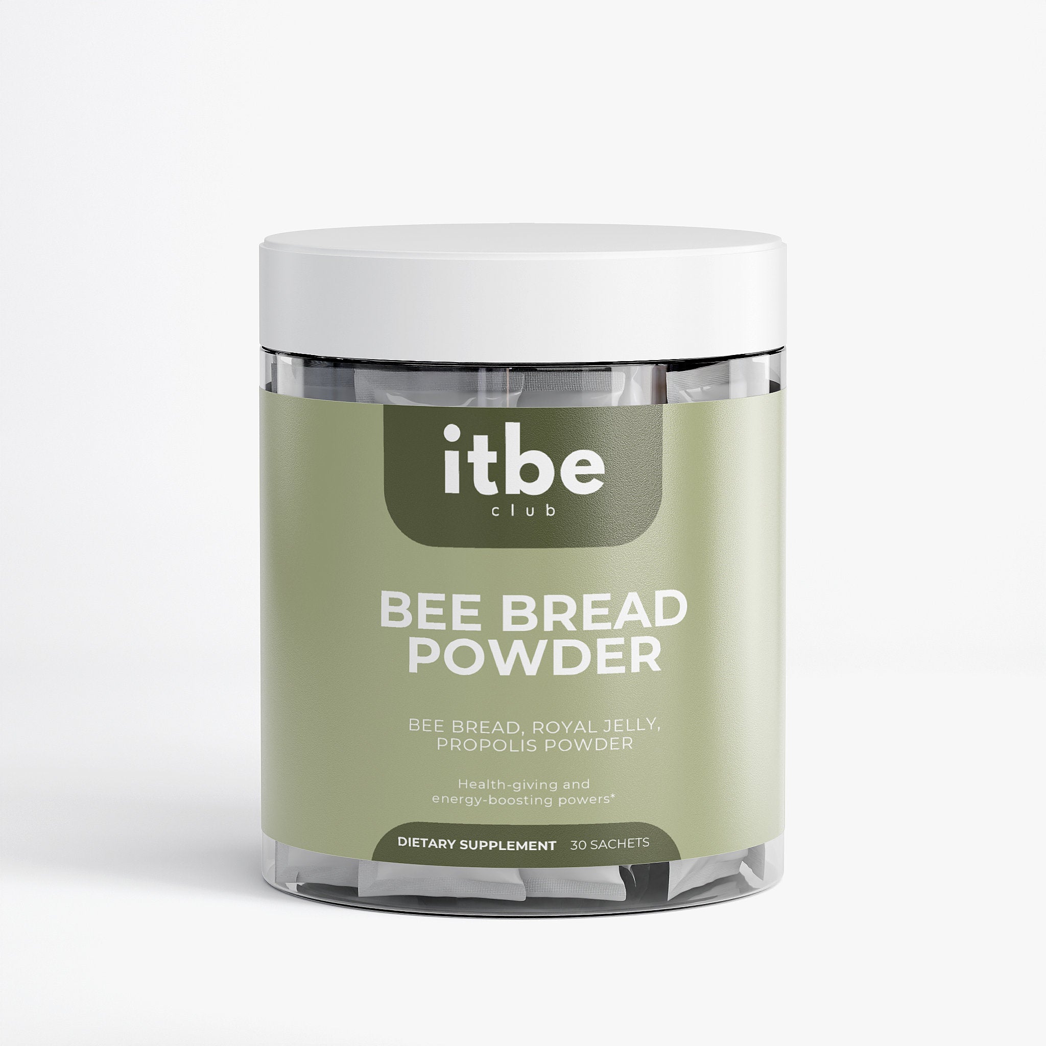 Bee Bread Powder — Bee Bread + Propolis + Royal Jelly with Vitamin C | Daily Hive-Nutrient Sachets (30 Pack)