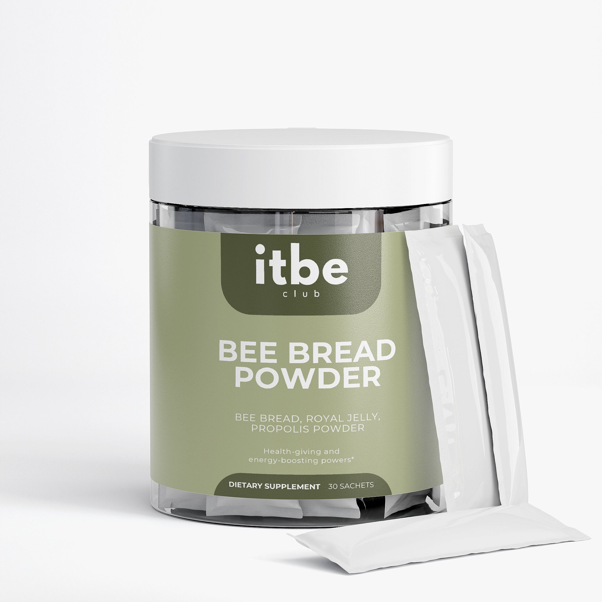 Bee Bread Powder — Bee Bread + Propolis + Royal Jelly with Vitamin C | Daily Hive-Nutrient Sachets (30 Pack)