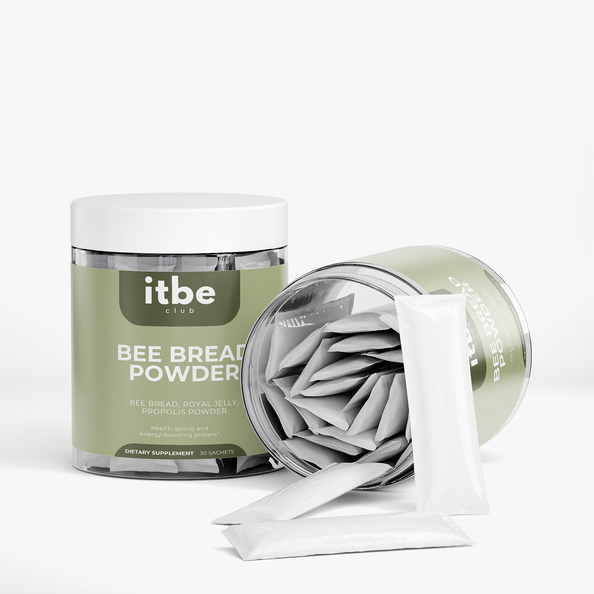 Bee Bread Powder — Bee Bread + Propolis + Royal Jelly with Vitamin C | Daily Hive-Nutrient Sachets (30 Pack)