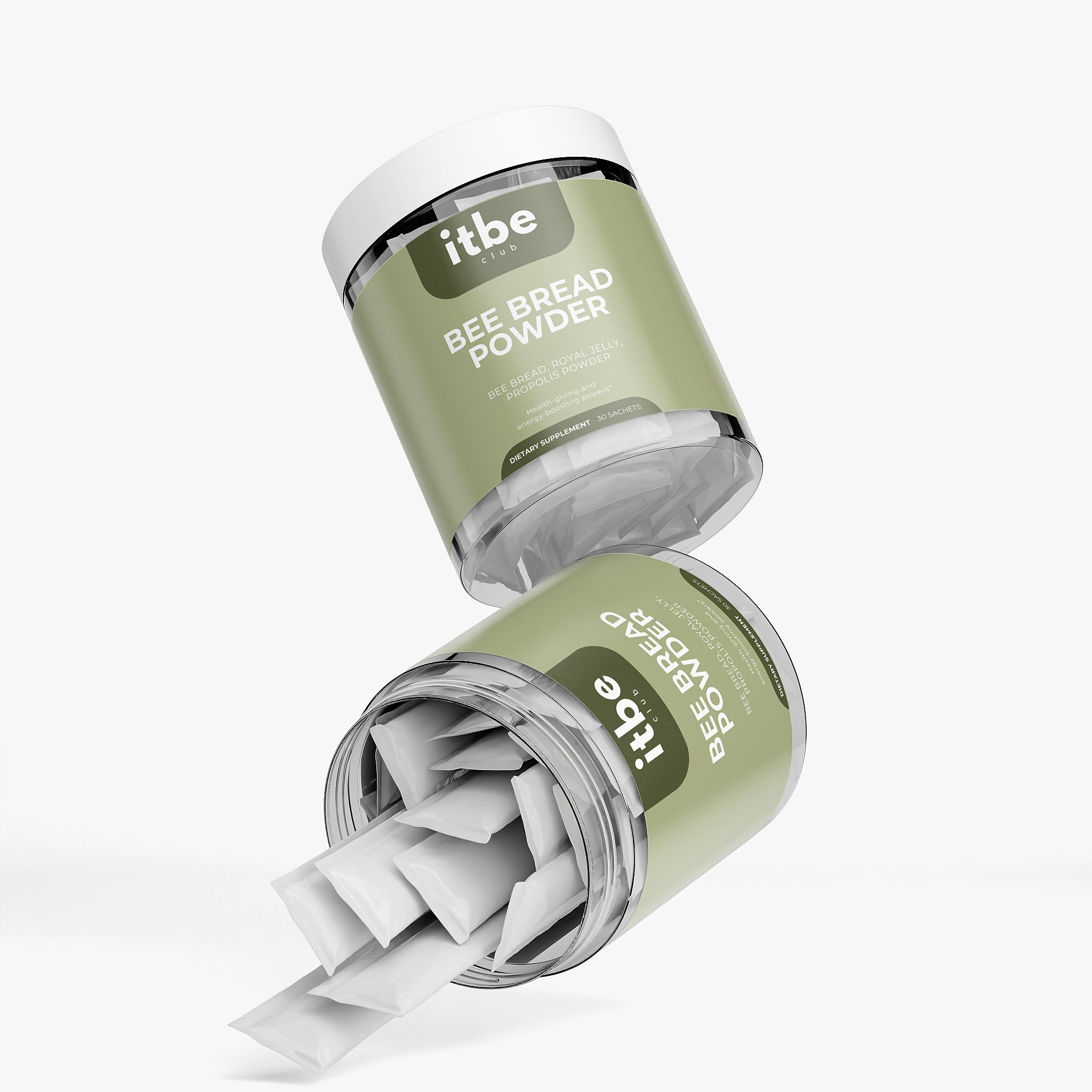 Bee Bread Powder — Bee Bread + Propolis + Royal Jelly with Vitamin C | Daily Hive-Nutrient Sachets (30 Pack)