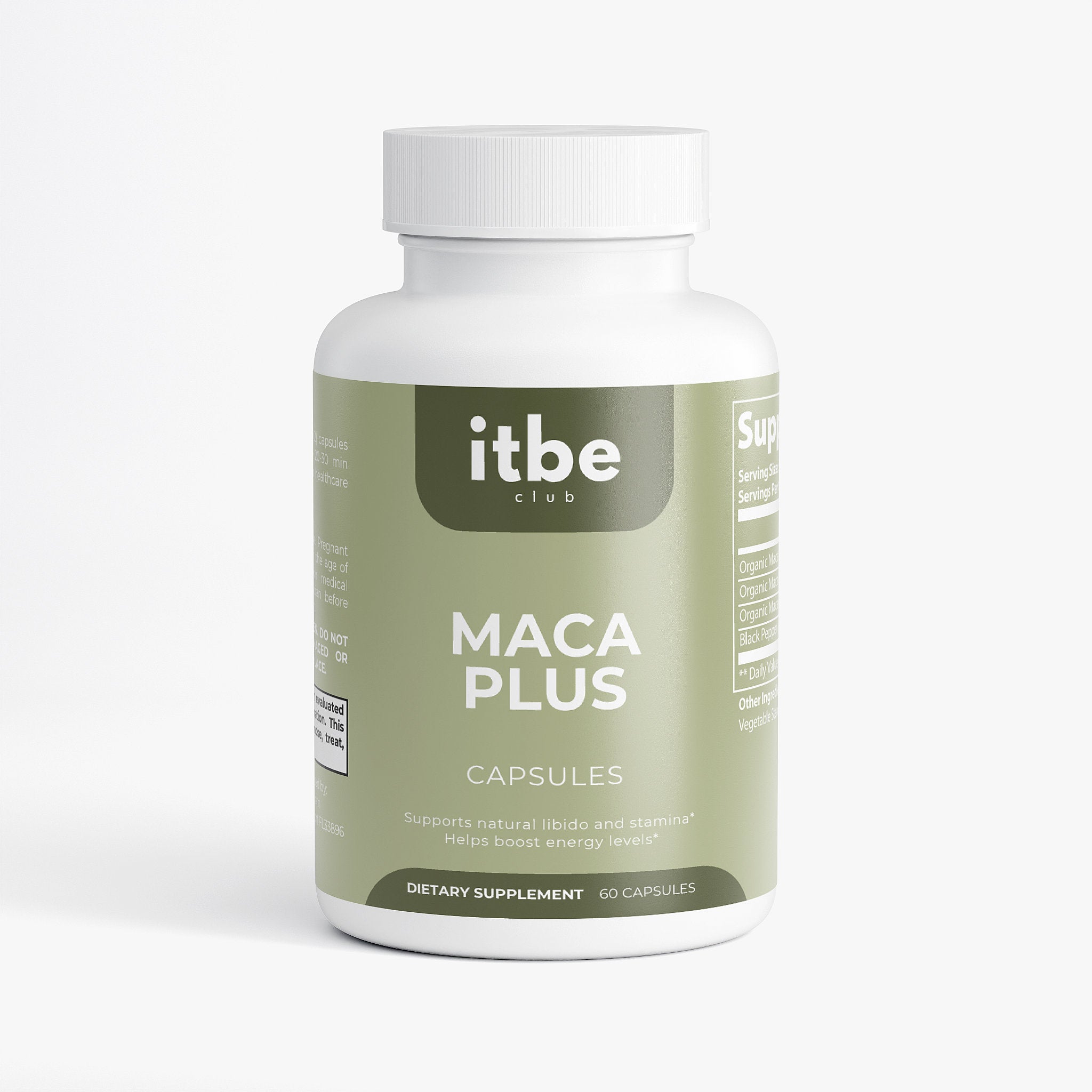 Maca Plus — Red, Black & Yellow Organic Maca | Energy, Vitality & Balance (1,500+ mg per Serving, 60 Capsules)