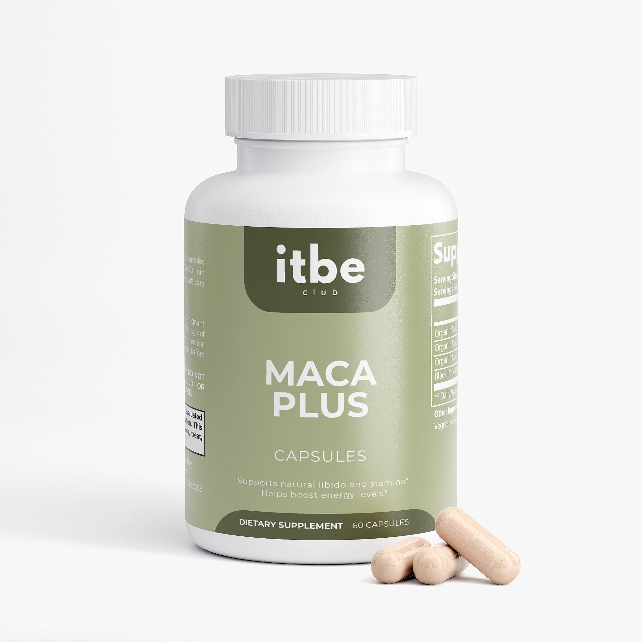 Maca Plus — Red, Black & Yellow Organic Maca | Energy, Vitality & Balance (1,500+ mg per Serving, 60 Capsules)