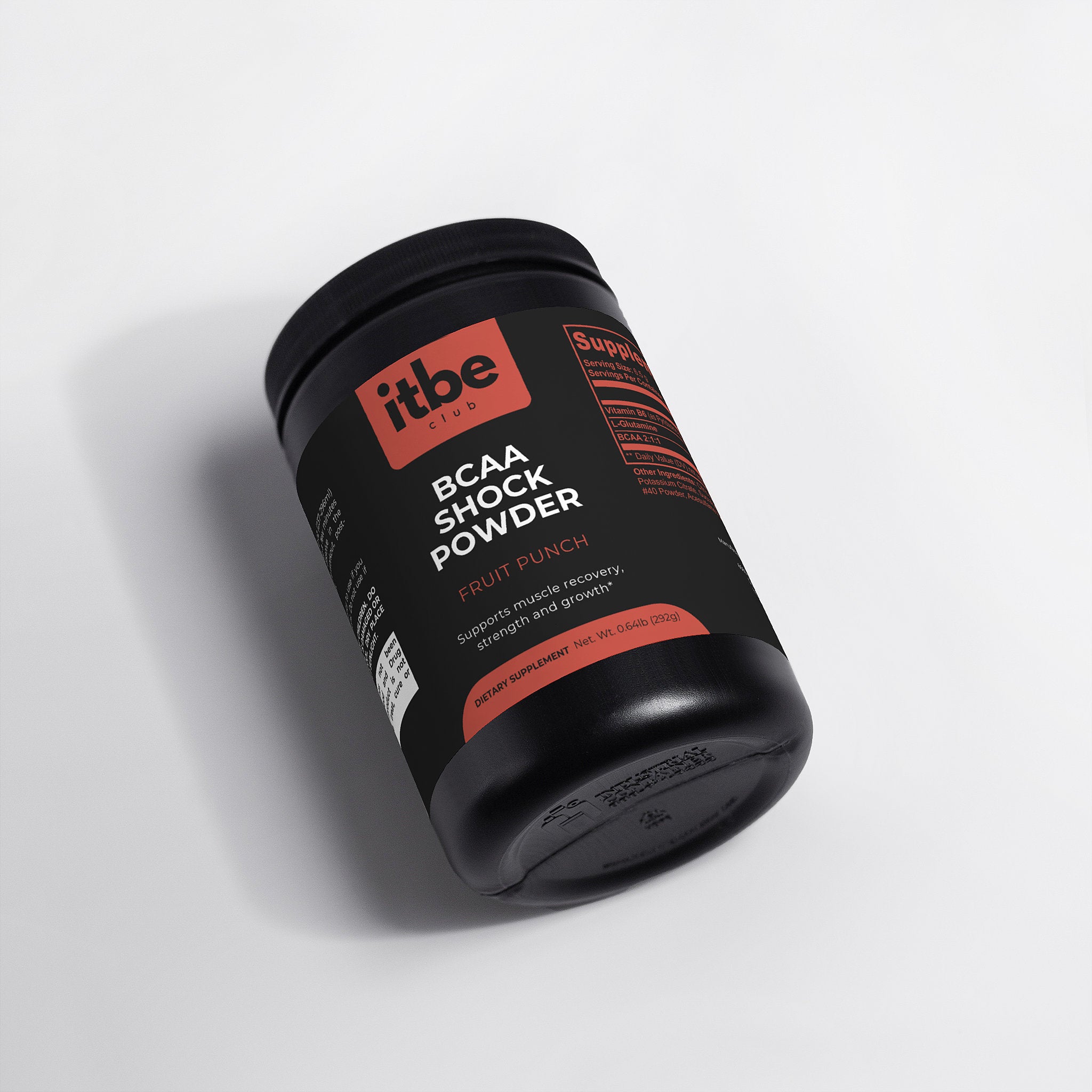 BCAA Shock Powder — Fruit Punch | 5,000 mg BCAAs (2:1:1) + Glutamine for Lean Muscle & Recovery (292 g)