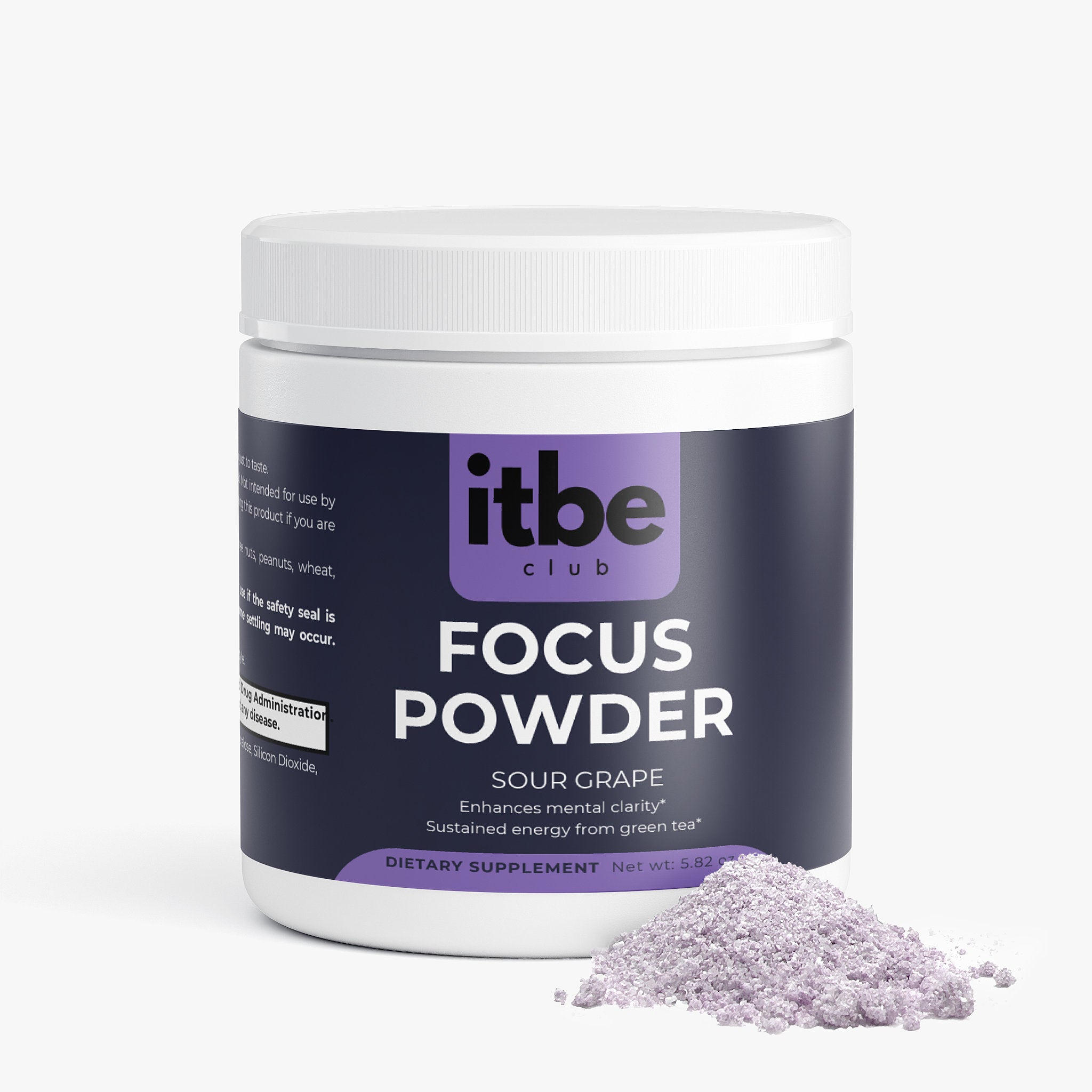 Focus Powder — Sour Grape | Alpha-GPC, Natural Caffeine & L-Theanine for Clean Focus + B-Vitamin Blend (165 g)
