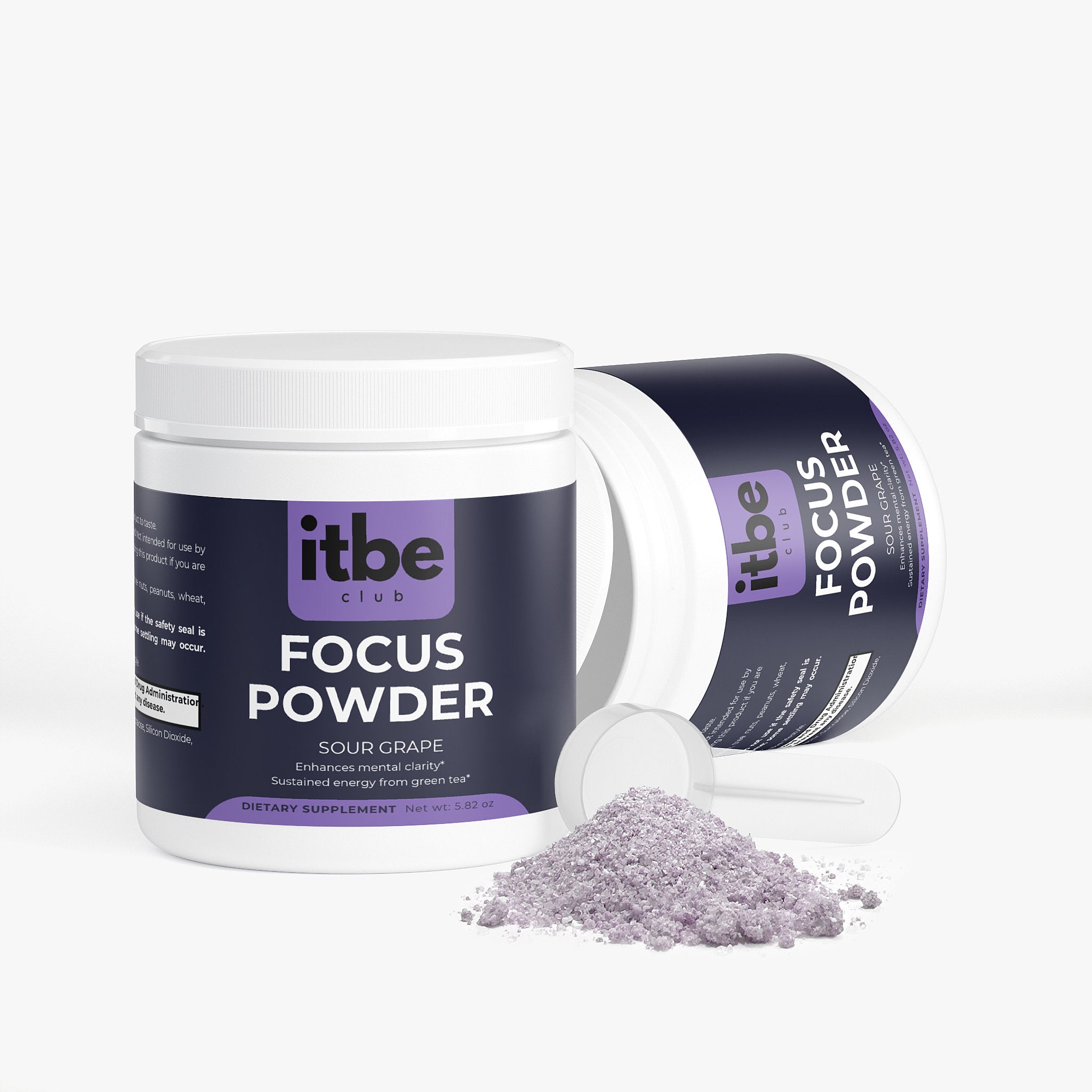 Focus Powder — Sour Grape | Alpha-GPC, Natural Caffeine & L-Theanine for Clean Focus + B-Vitamin Blend (165 g)