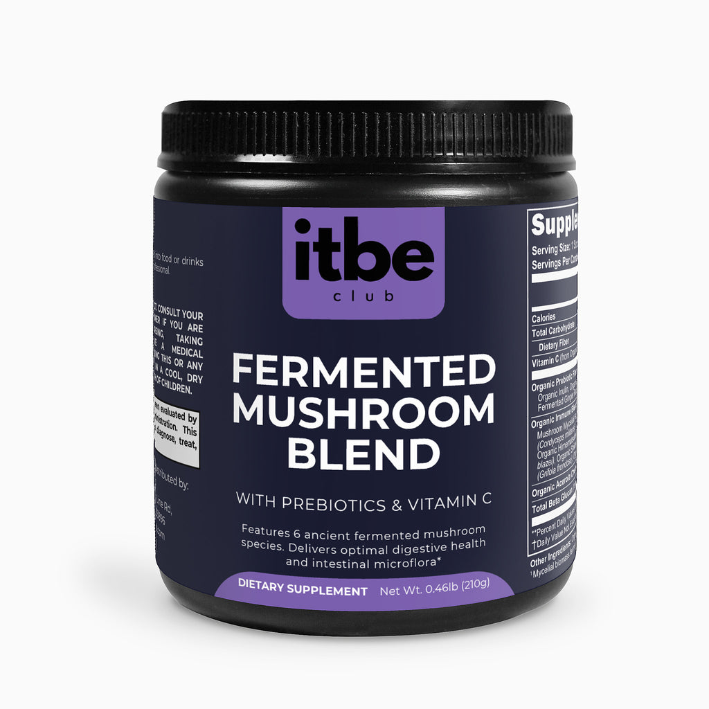 Fermented Mushroom Blend — 6 Organic Mushrooms with Vitamin C & Prebiotic Fiber | Immune & Bioavailability Support (210 g)