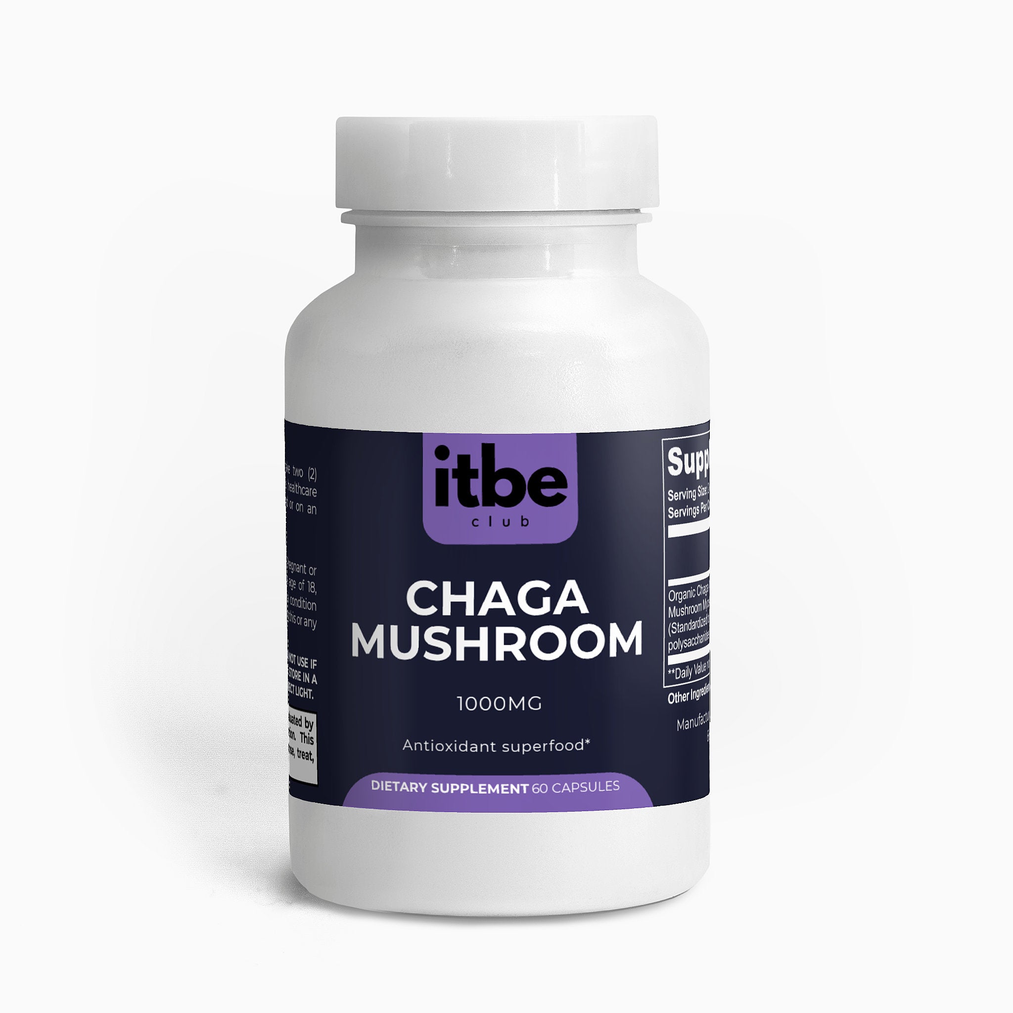 Chaga Mushroom Capsules — Organic | 40% Polysaccharides | Gut & Immune Support (60 Vegan Caps)