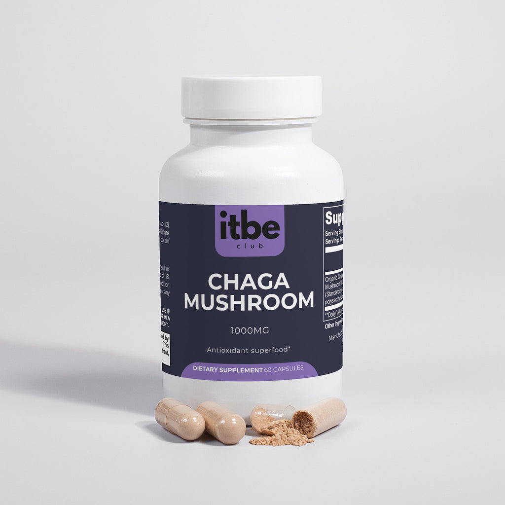 Chaga Mushroom Capsules — Organic | 40% Polysaccharides | Gut & Immune Support (60 Vegan Caps)